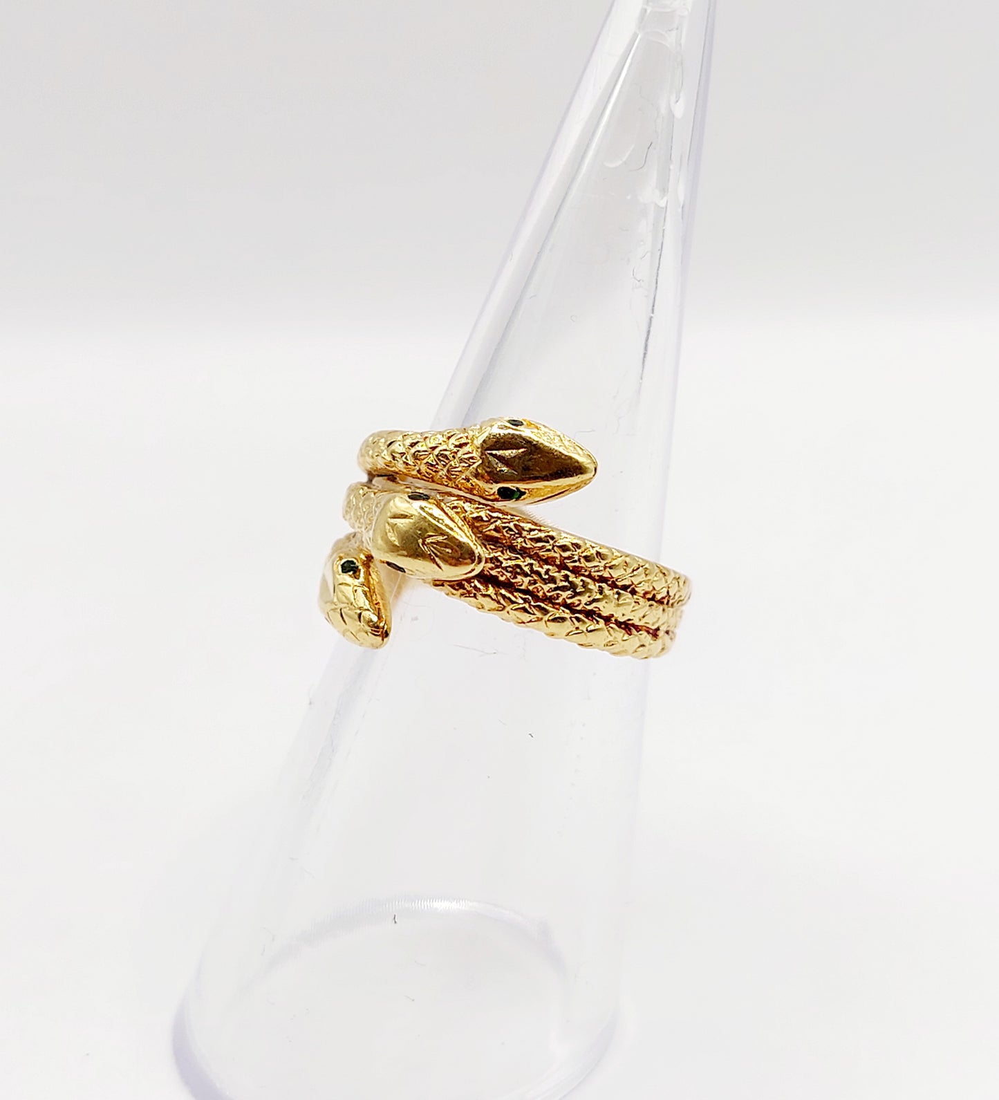 French Antique 3 Headed Snake Ring