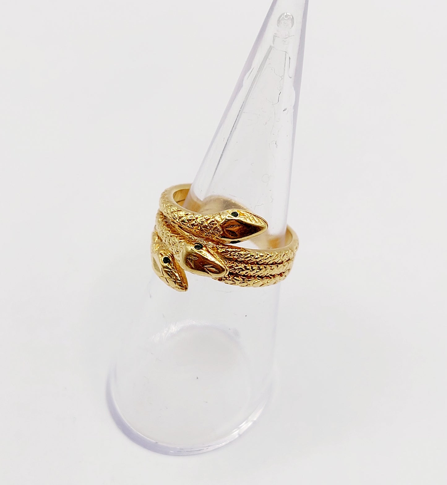 French Antique 3 Headed Snake Ring