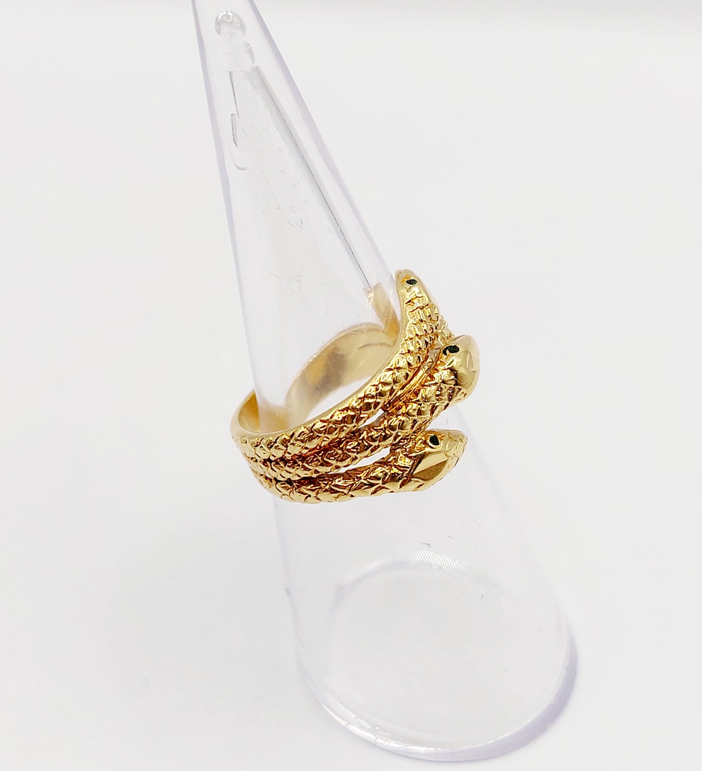 French Antique 3 Headed Snake Ring