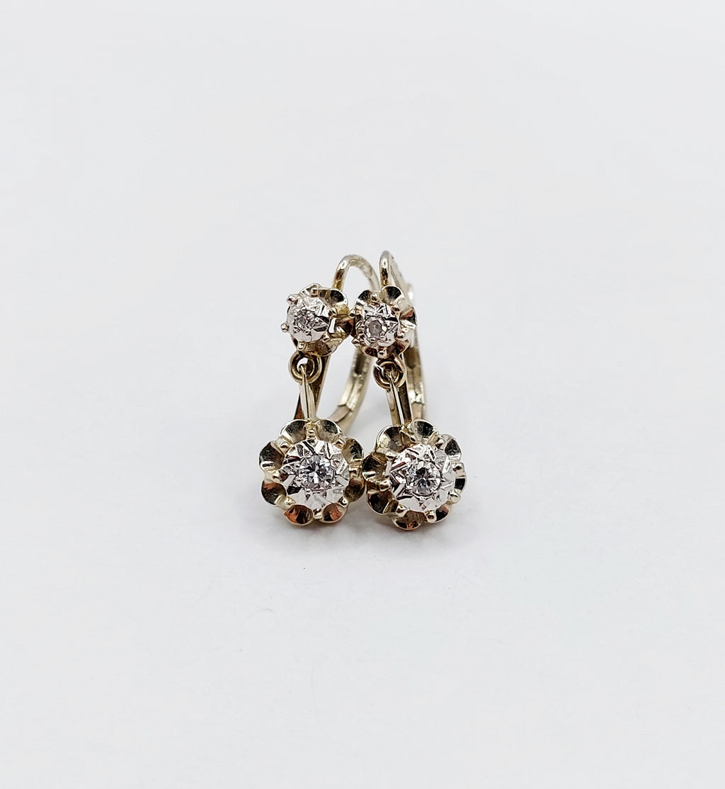 French Art Deco Diamond Earrings