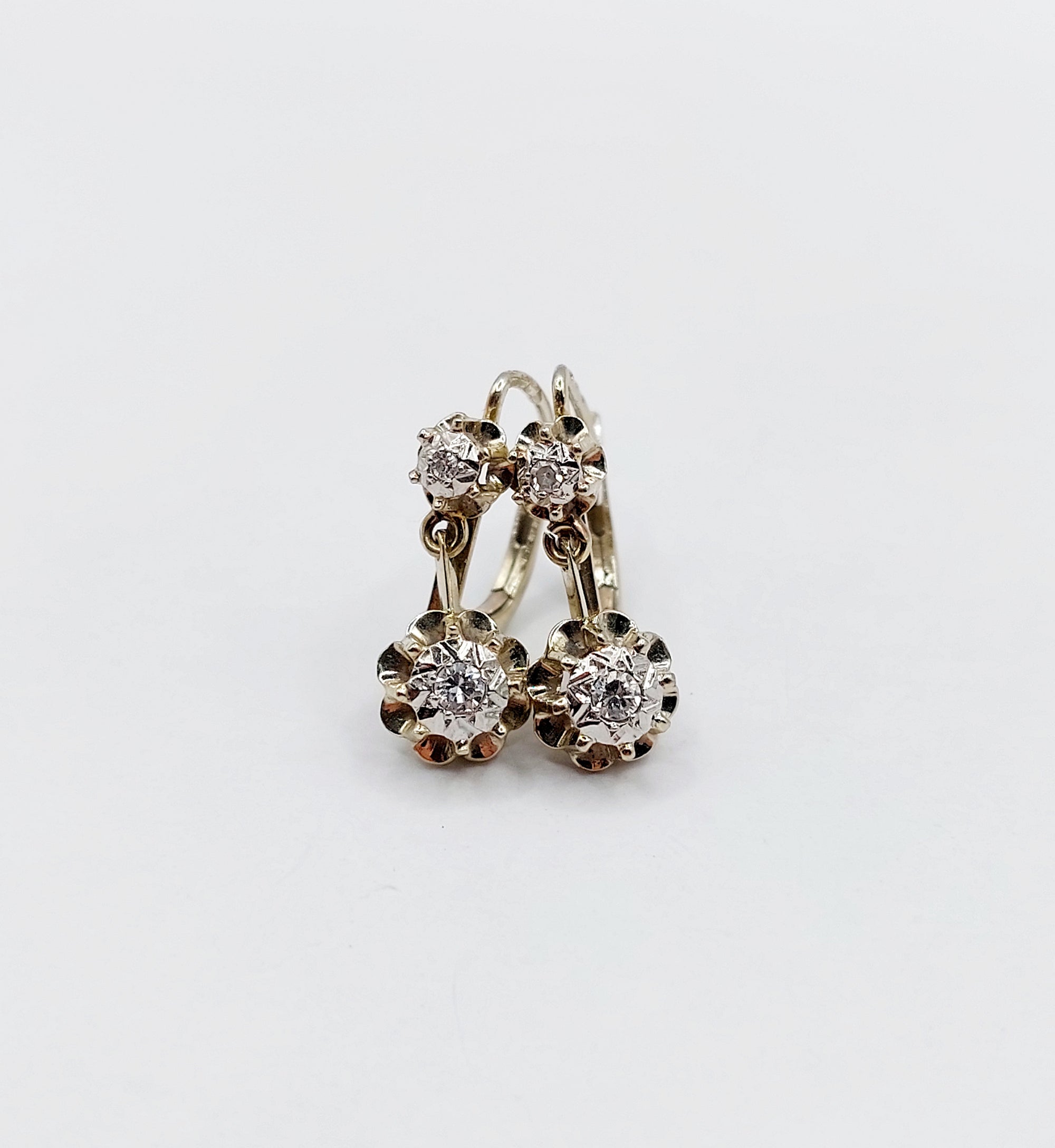 French Art Deco Diamond Earrings