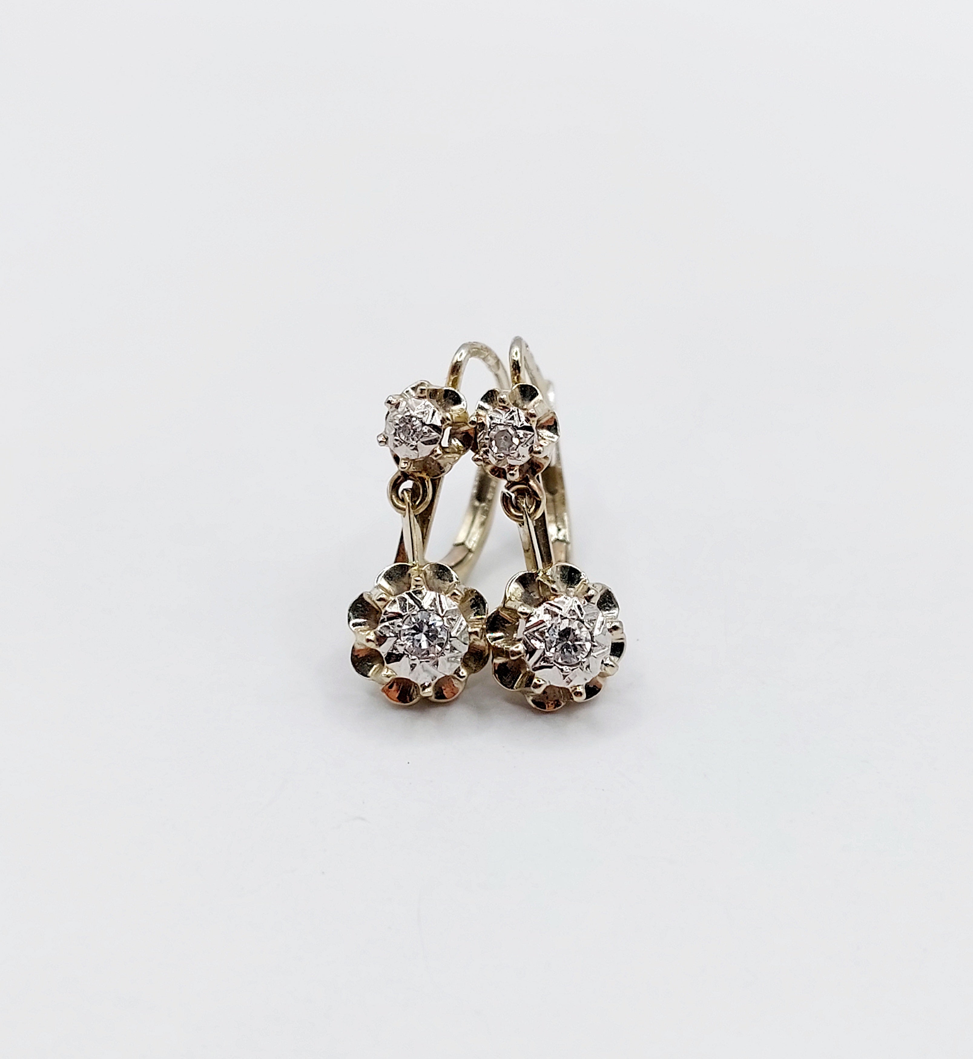 French Art Deco Diamond Earrings