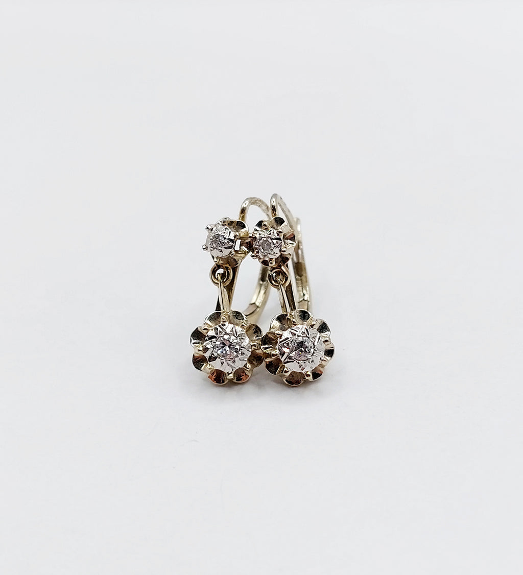 French Art Deco Diamond Earrings