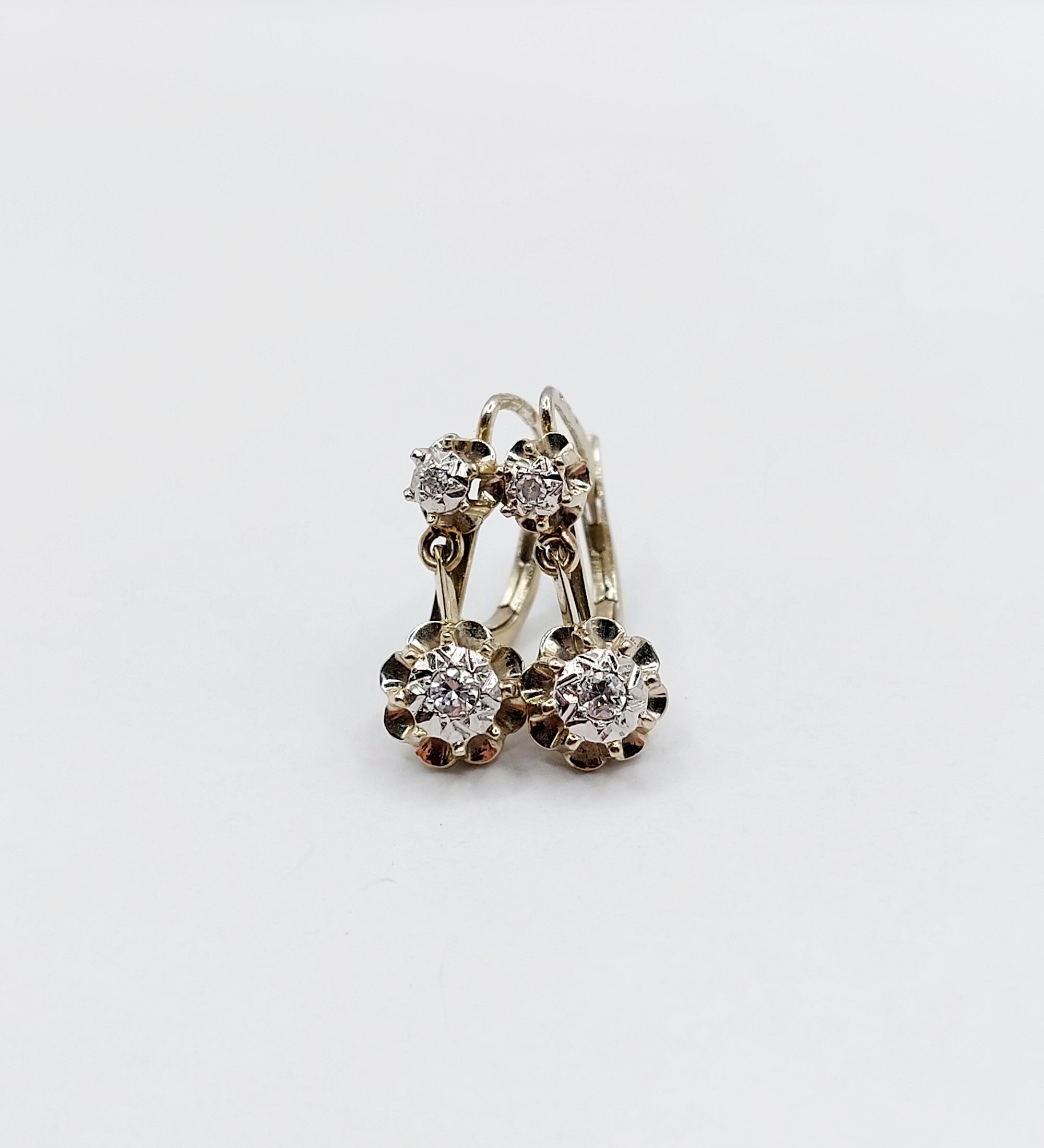 French Art Deco Diamond Earrings