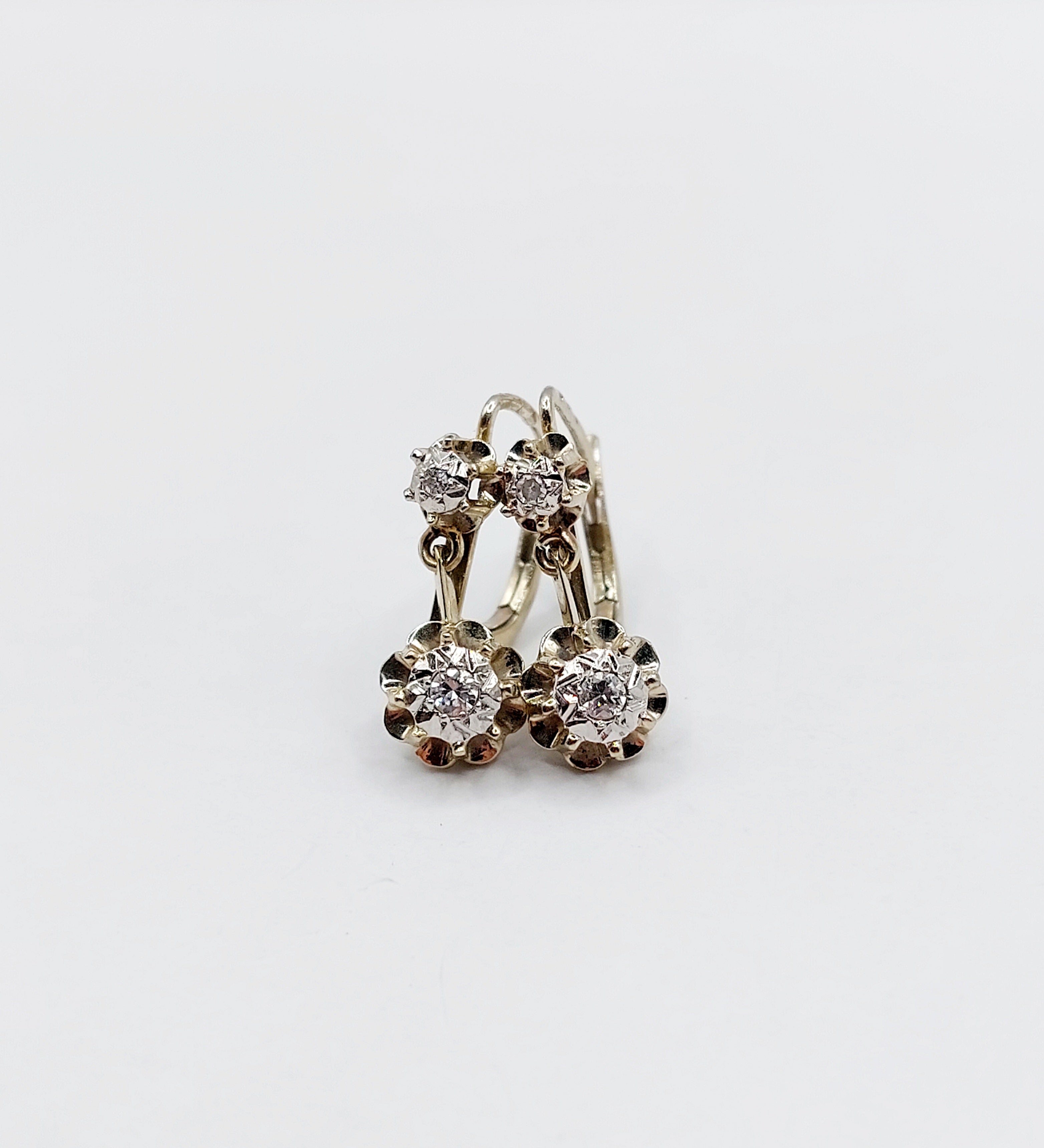 French Art Deco Diamond Earrings