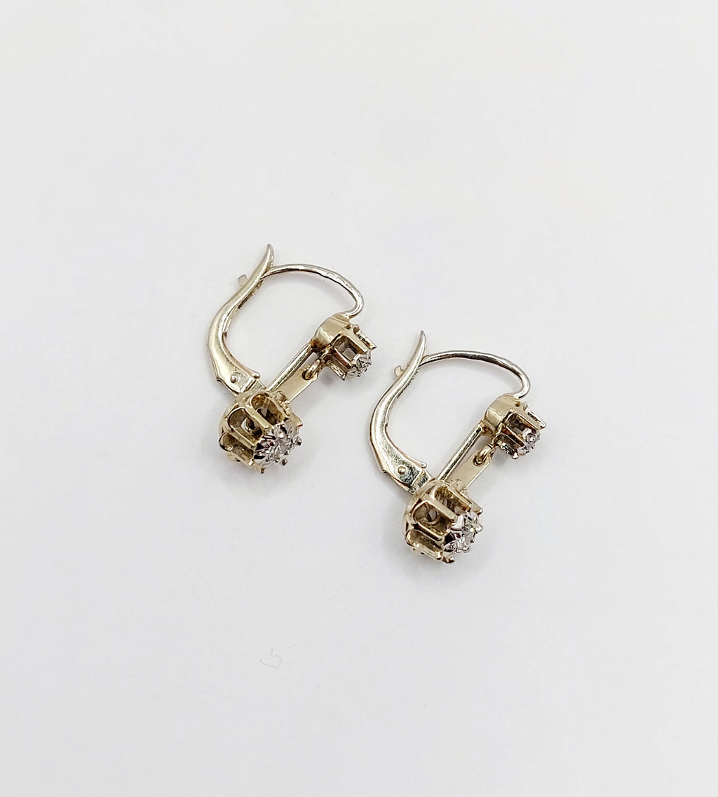 French Art Deco Diamond Earrings