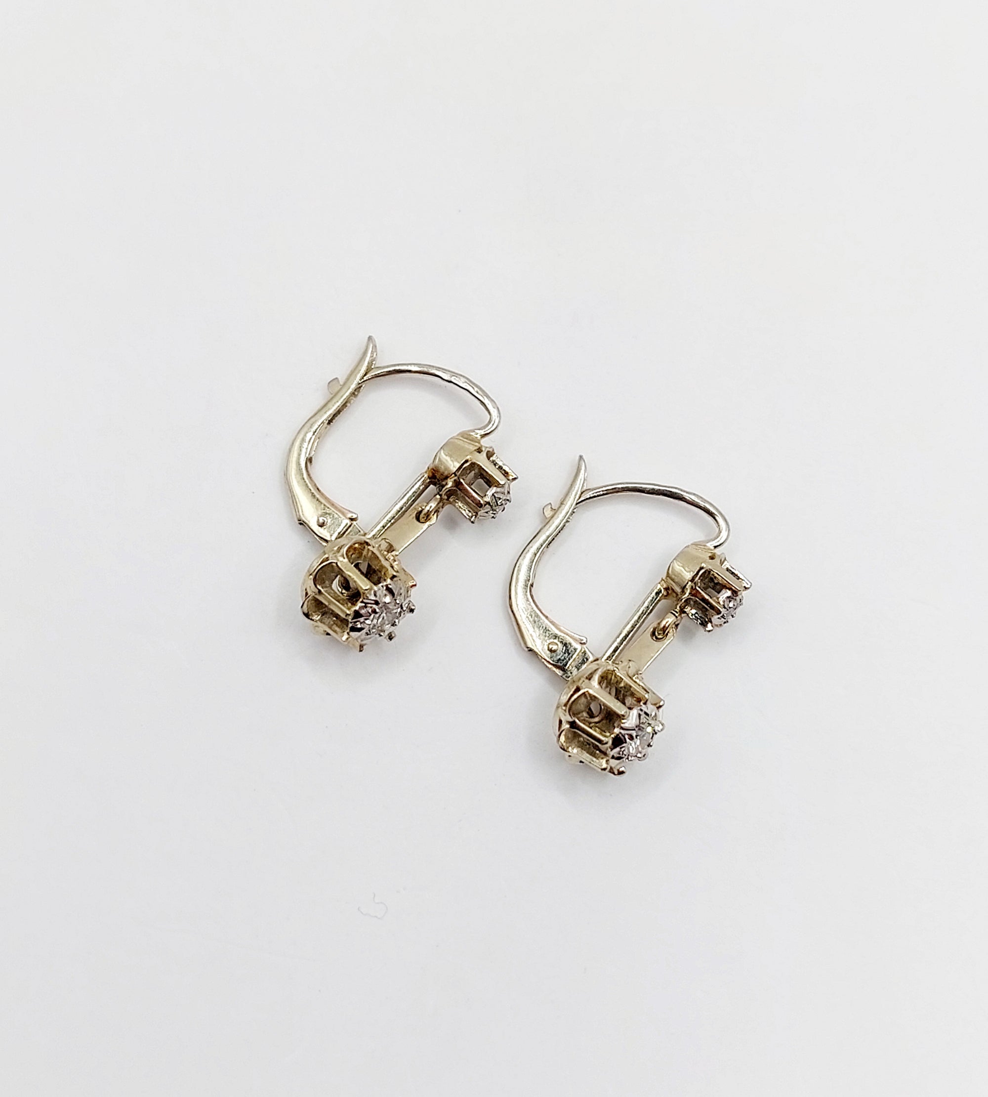 French Art Deco Diamond Earrings