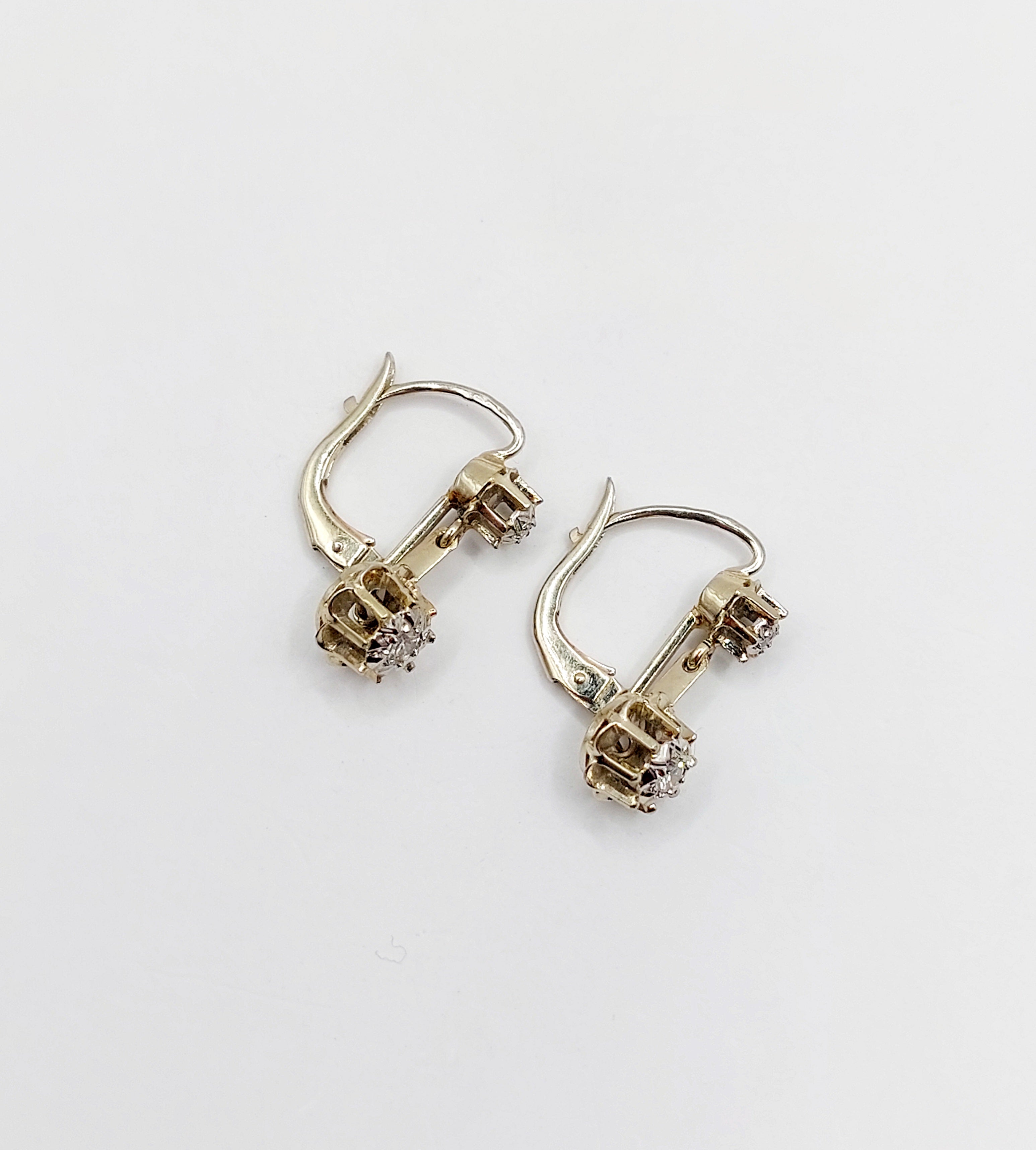 French Art Deco Diamond Earrings