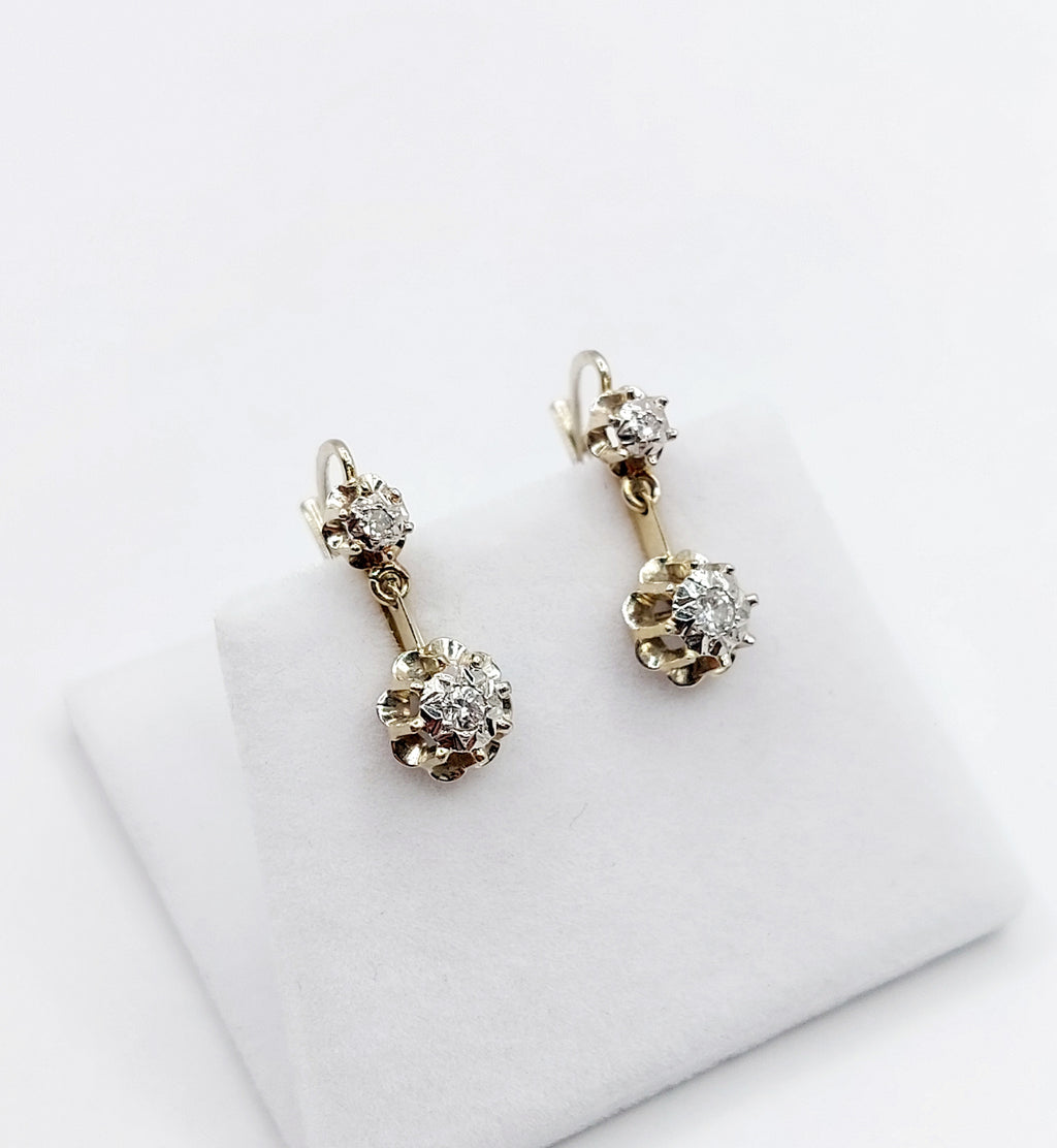 French Art Deco Diamond Earrings