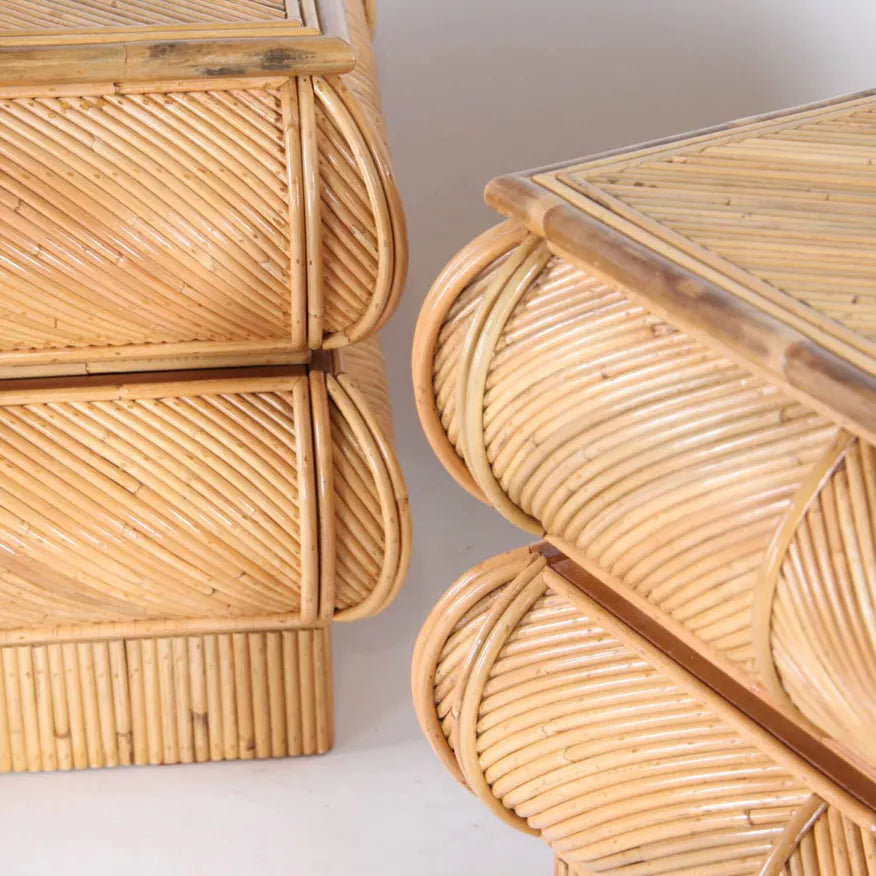 Pair of French Rattan Drawers