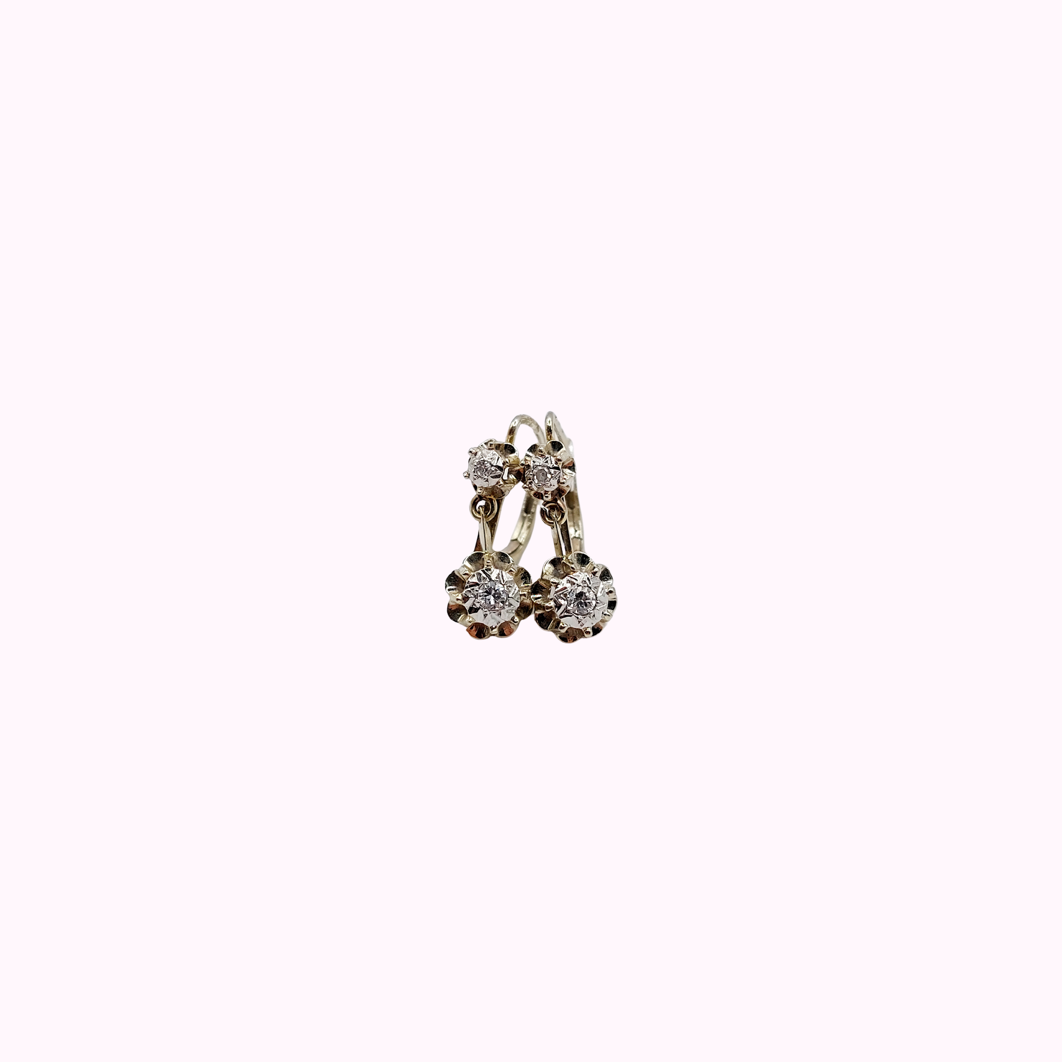 French Art Deco Diamond Earrings