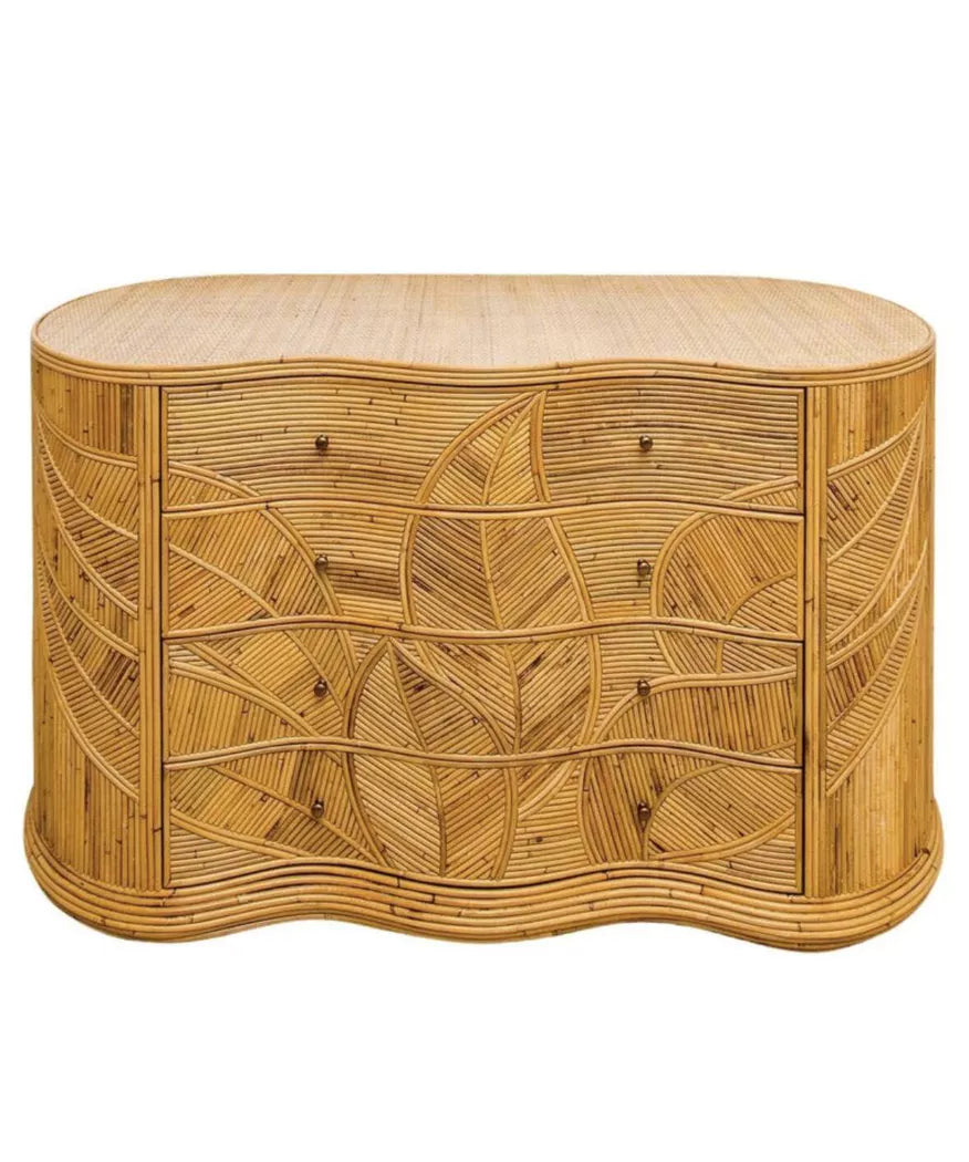 French Rattan Chest of Drawers