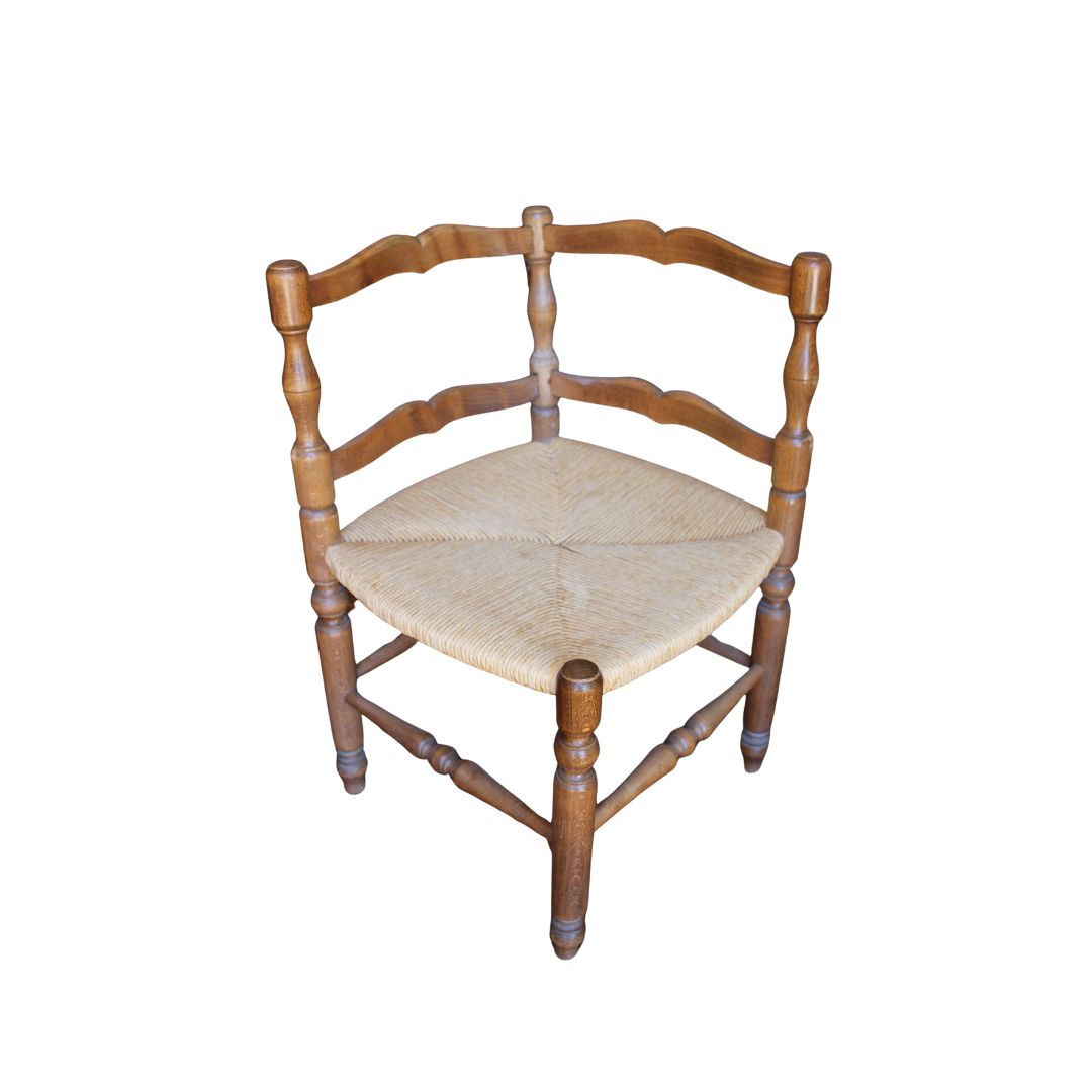French 19th C Antique Corner Chair