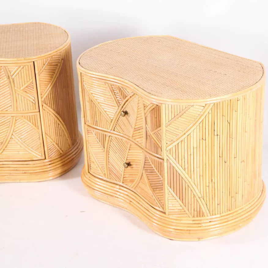 Pair of French Rattan Draws