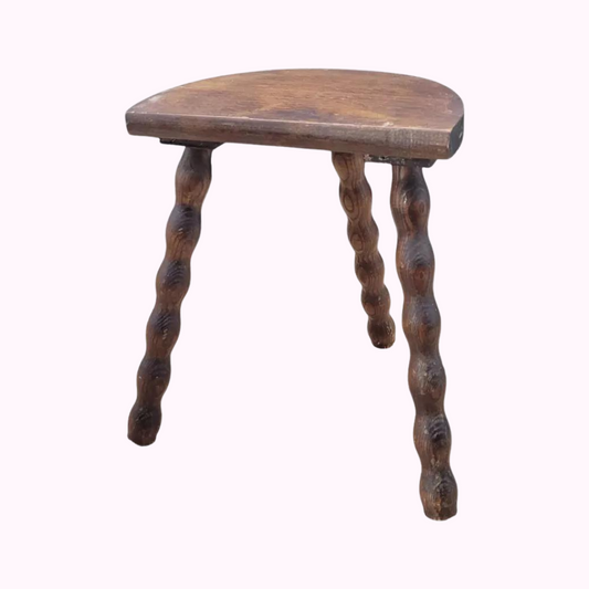 1930s French bobbin stool