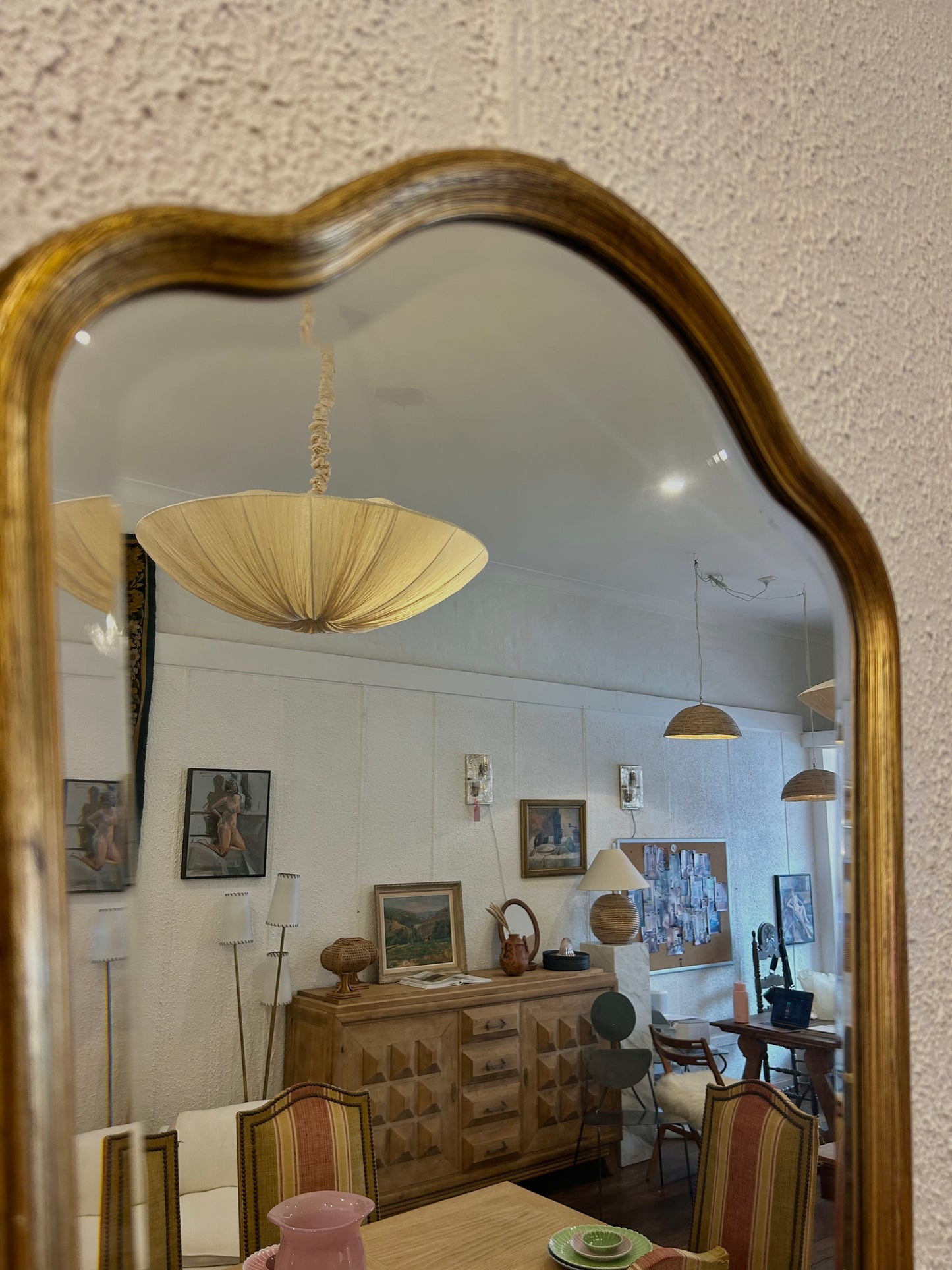 1940s Italy, Milan, Timber and Gold Leaf Mirror