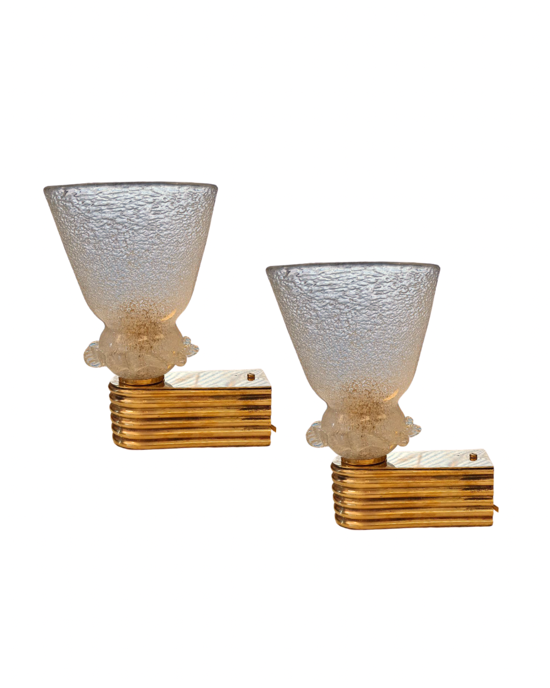 Paie of Vintage Murano Barovier Sconces