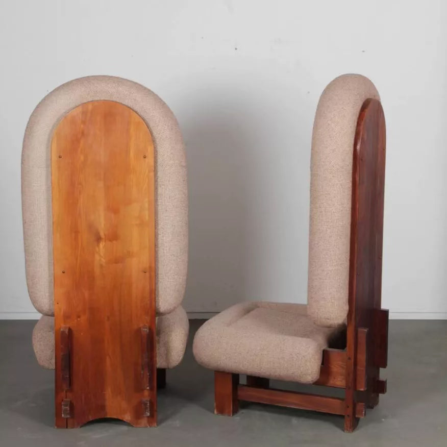 Brutalist 1960s Chairs by J. Halabala