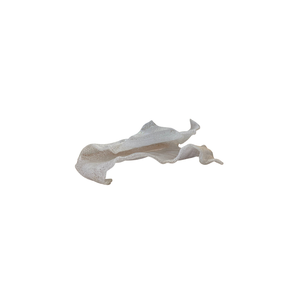 Freeform Resin Sculpture by Mariel – Frosted White Decorative Art