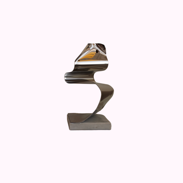 Mariel Steel Desk Sculpture – Contemporary Minimalist Office Decor