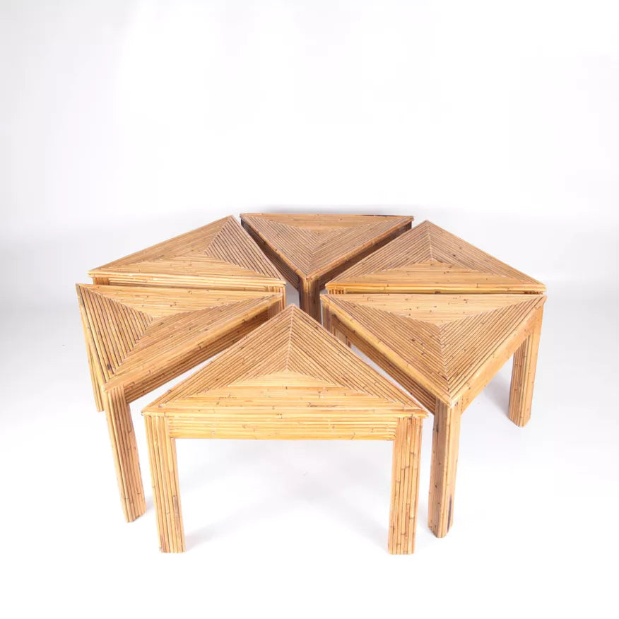 French Rattan Side Tables Vivai Del Sud
