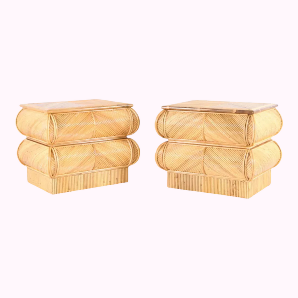 Pair of French Rattan Drawers