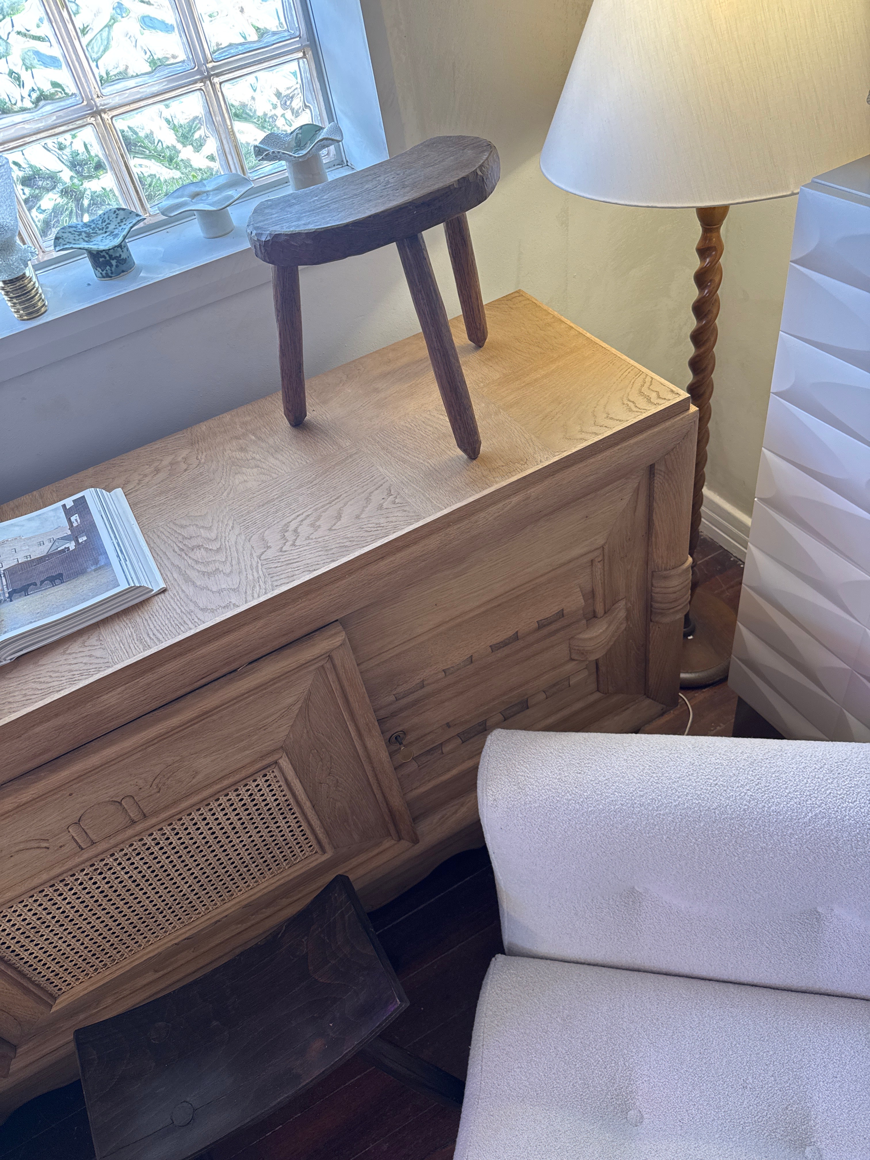 Charles Dudouyt French Oak Sideboard 1930s France