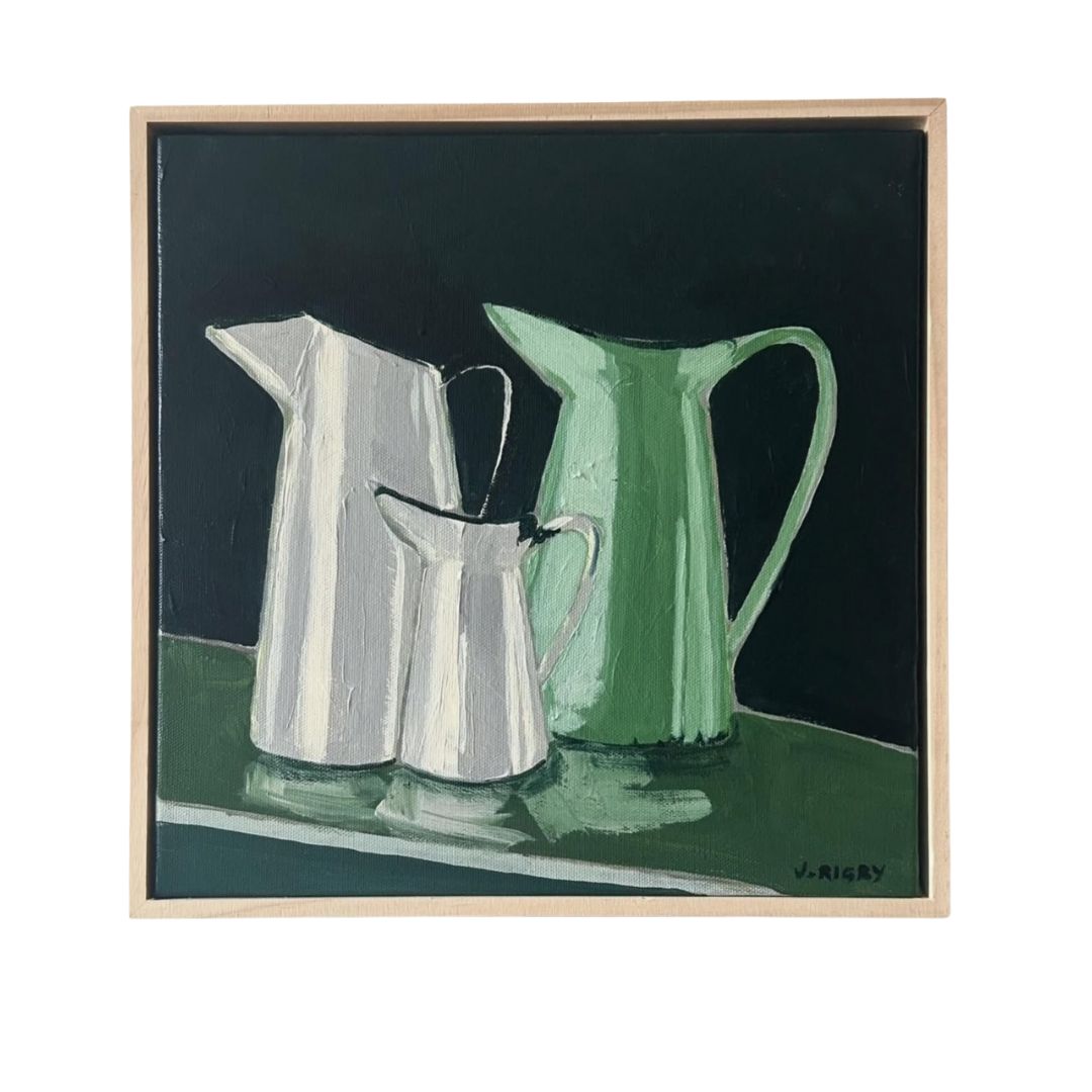 'Enamel Trio' by Jody Rigby- Comtemporary Still Life Painting