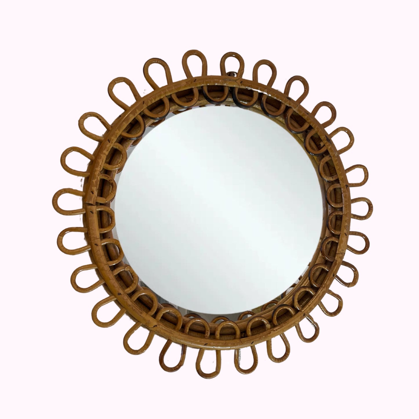 Small Round Bonacina Mirror, 1960s Italian