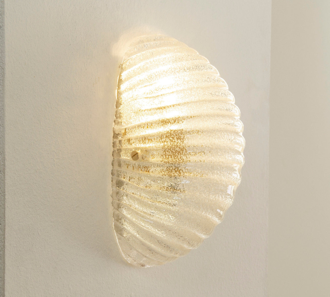 Murano Glass Shell Wall Sconce