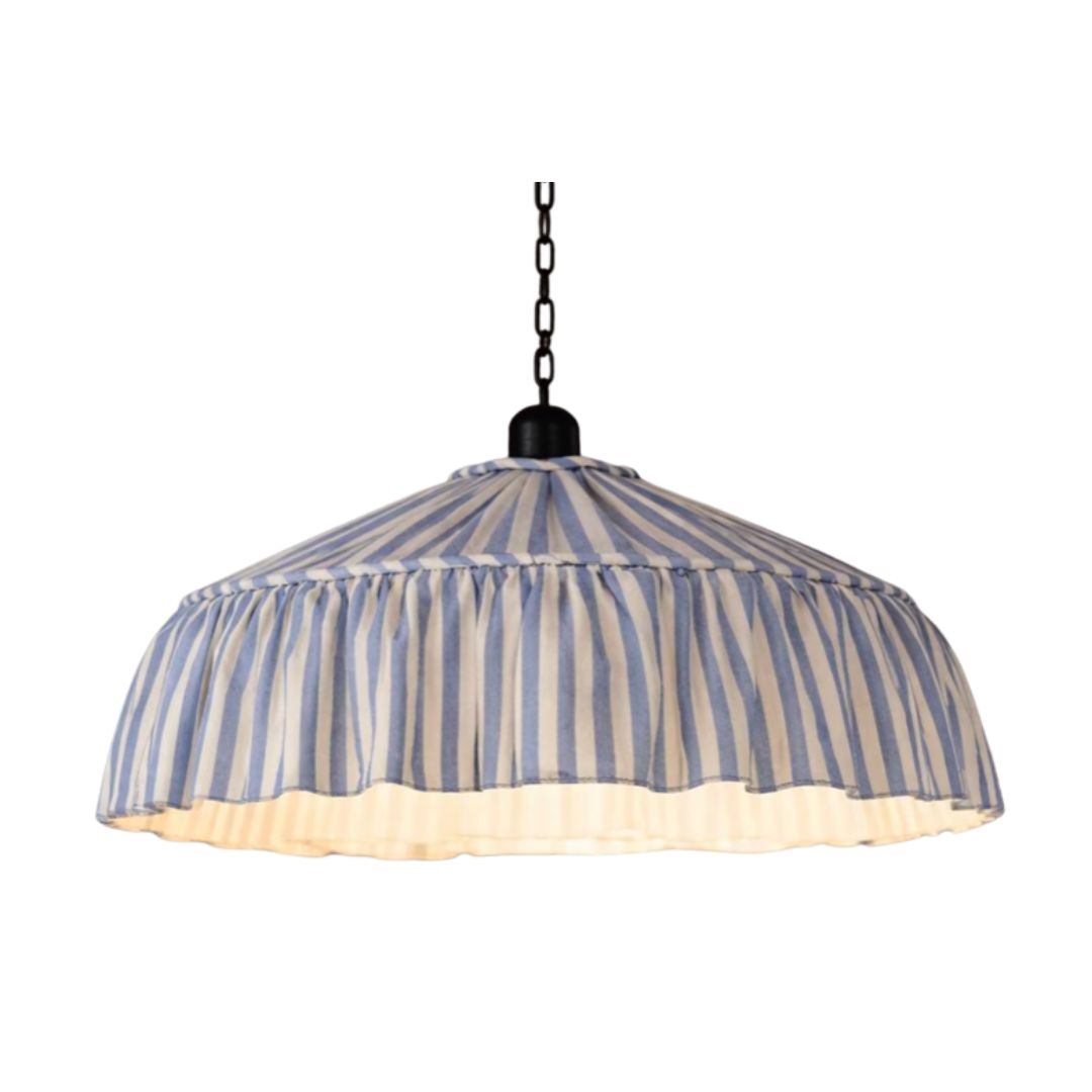 Blue Striped Pendant Shade