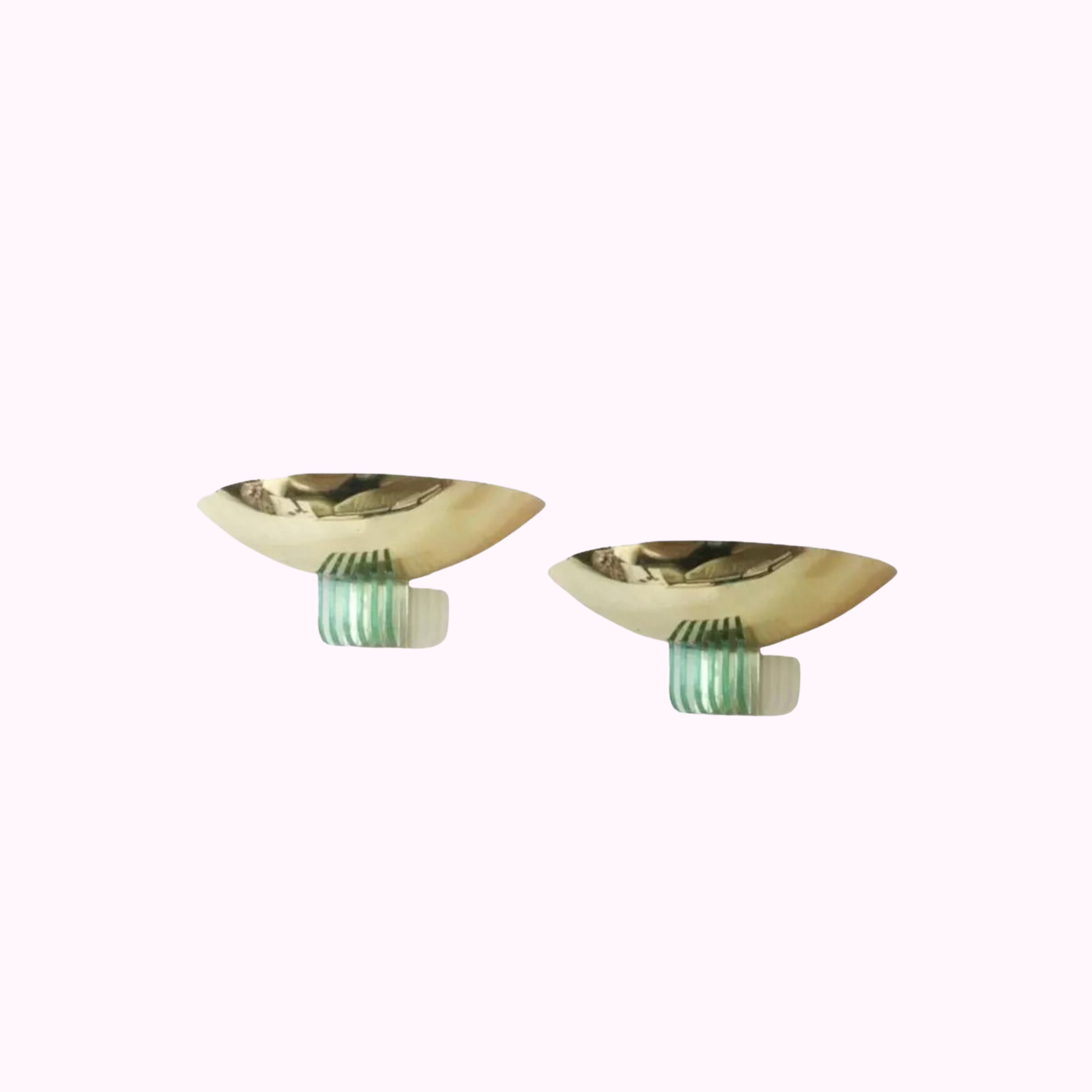Pair of 1970s Fontana Arte and brass sconces