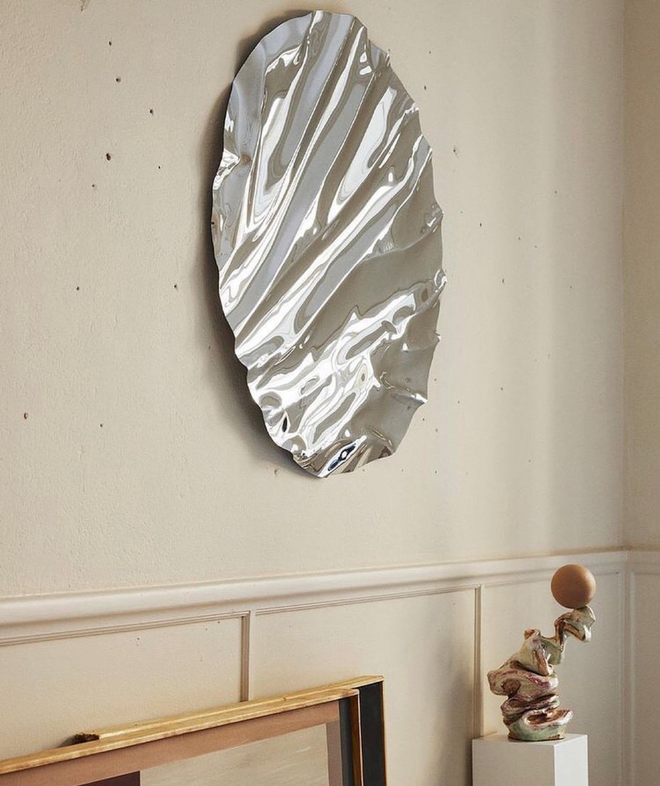 Psychedelic Round Mirror by Caia Leifsdotter