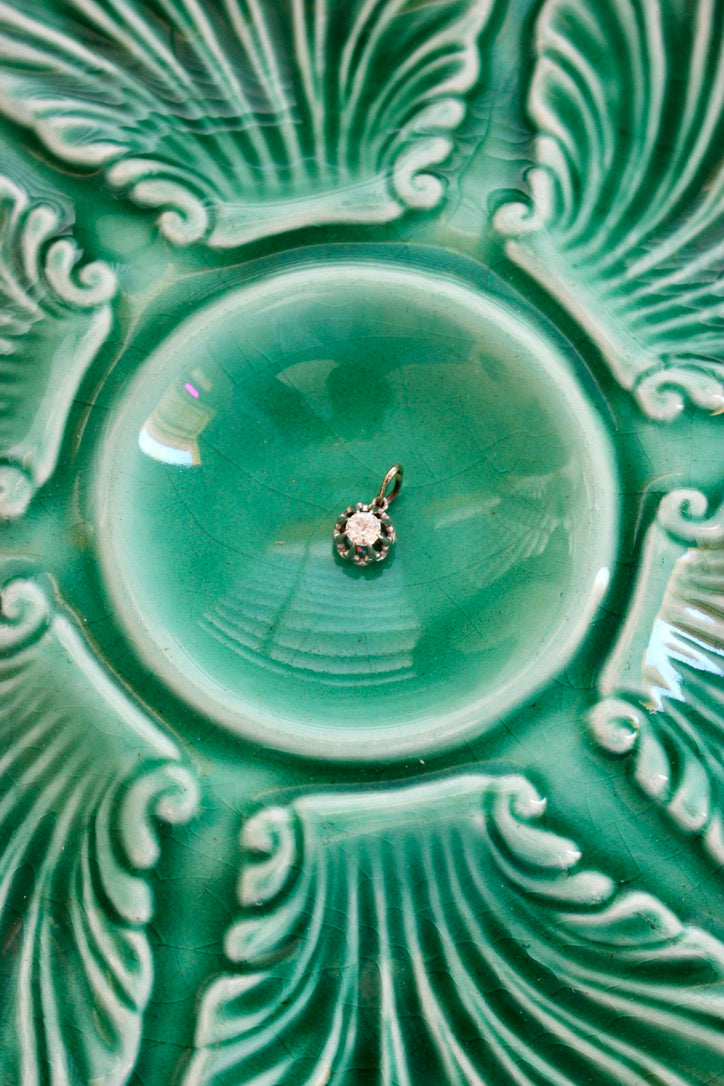 French Antique Diamond Pendant