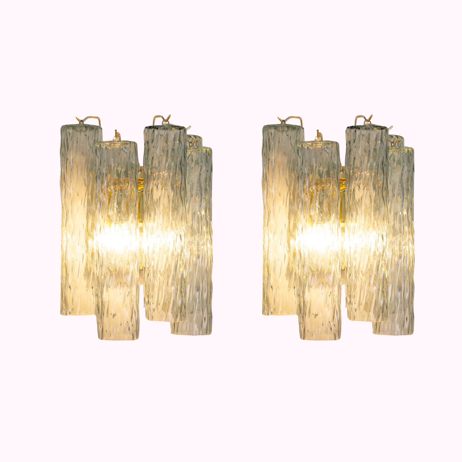 Pair of Blue Murano Sconces