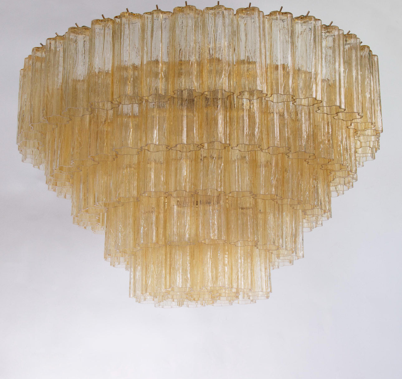 Large Ceiling Lamp with Murano Glass Tronchi