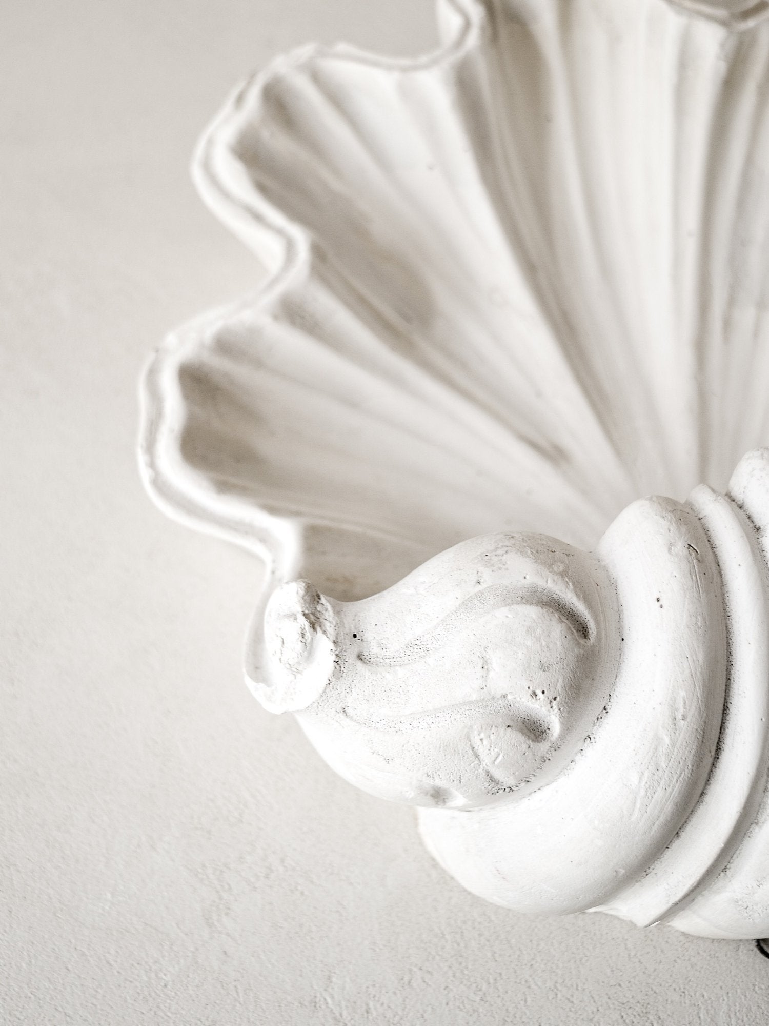 Art Deco 1930s French Plaster Shell Sconces