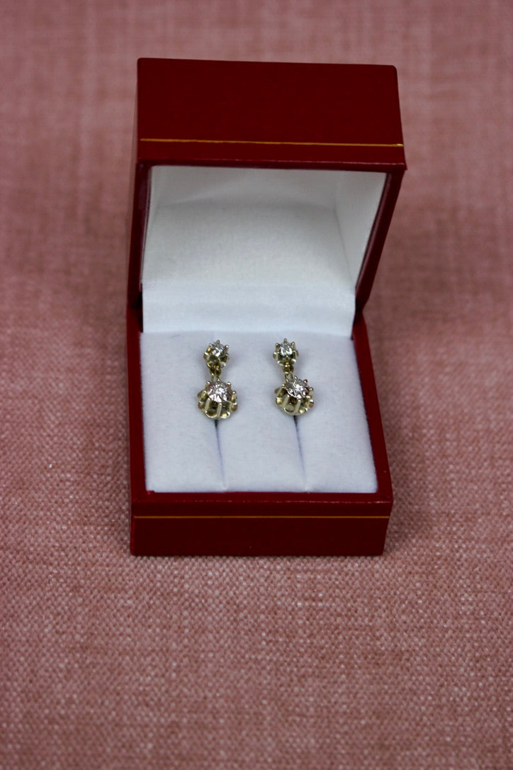 French Art Deco Diamond Earrings
