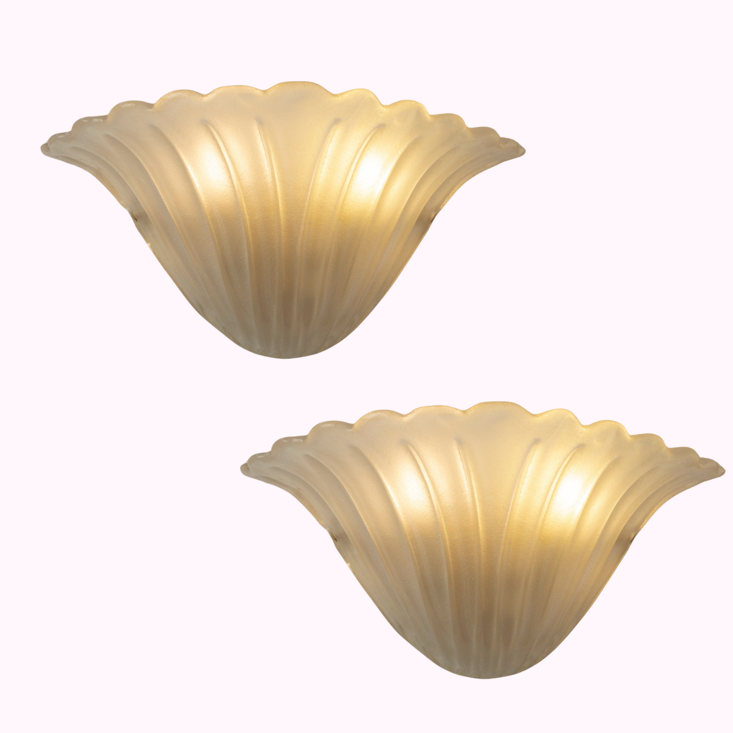 Pair of Murano Shell Sconces