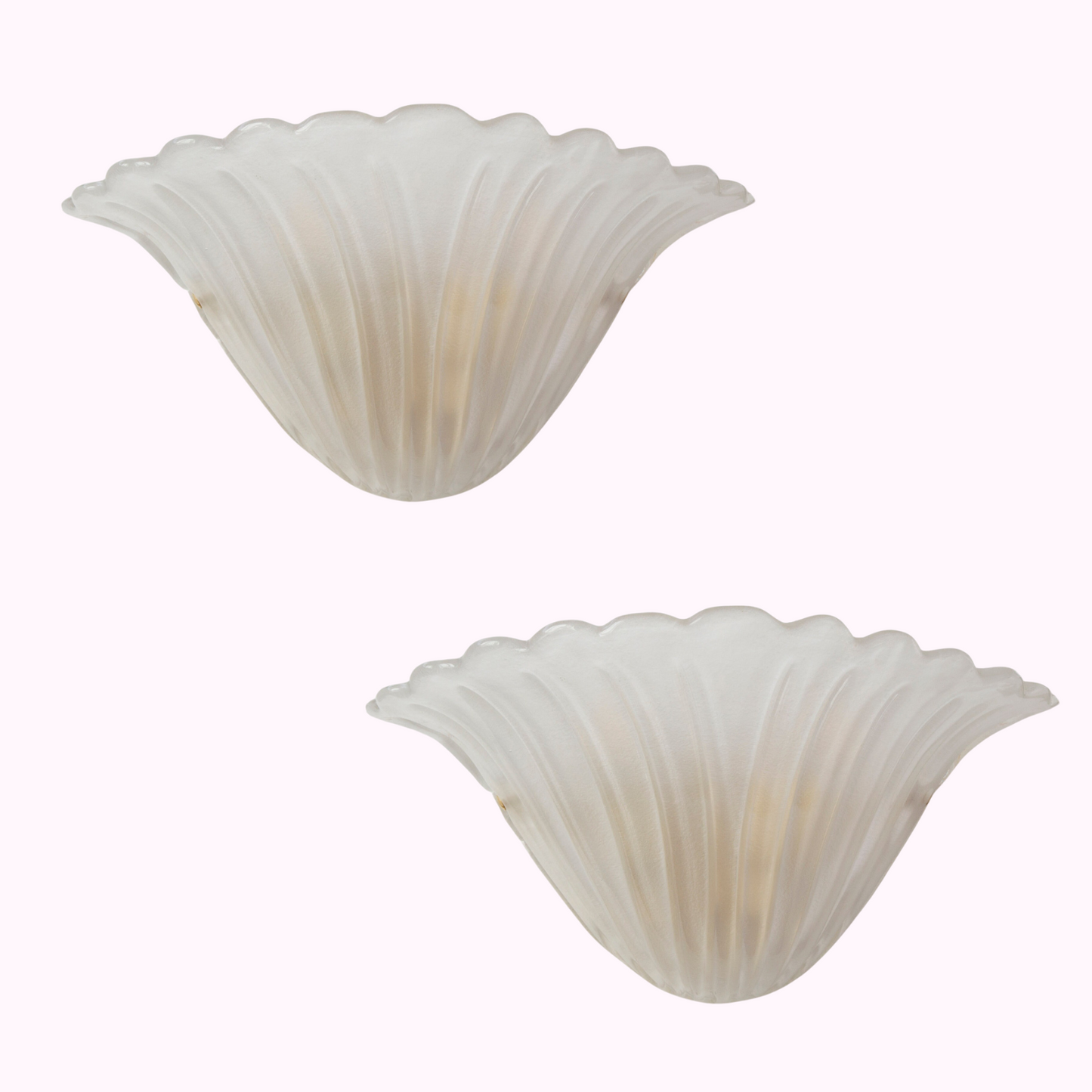 Pair of Murano Shell Sconces