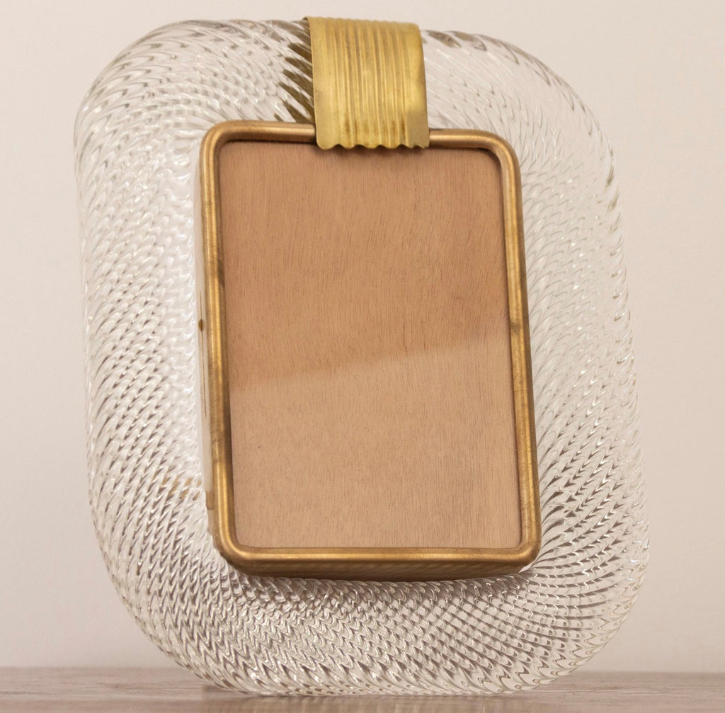 Italian Murano frame with brass