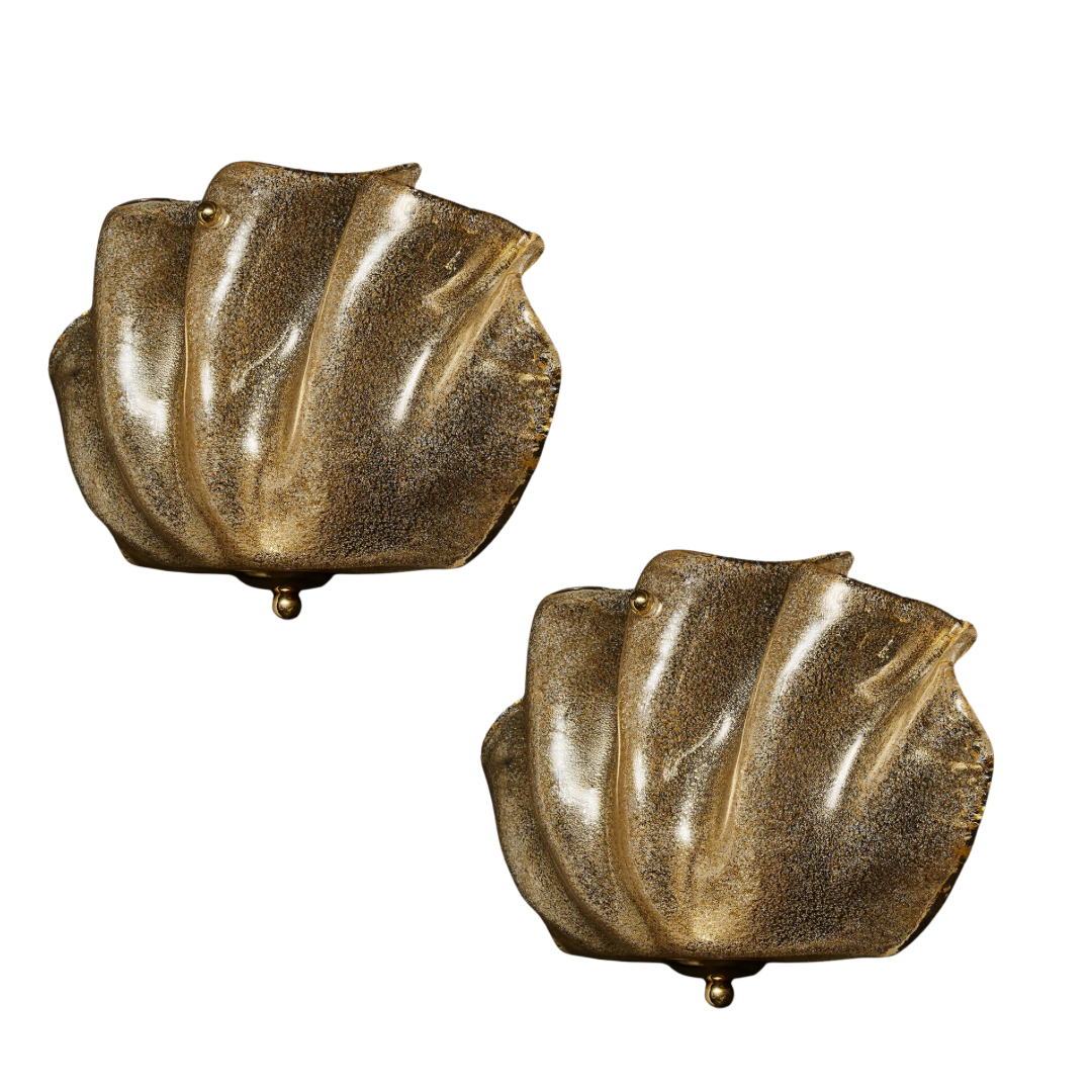 Murano Gold Fleck Sconces