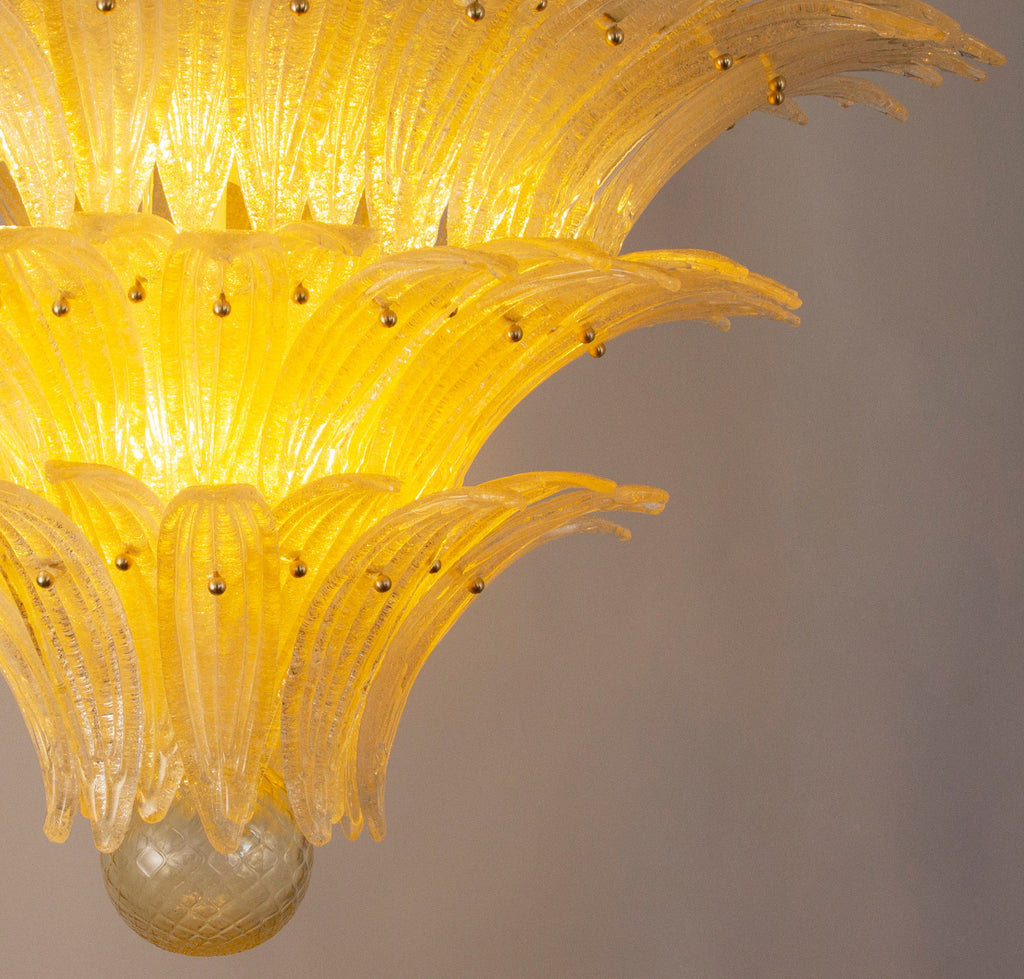 Palmette Murano Chandelier with leaves POA