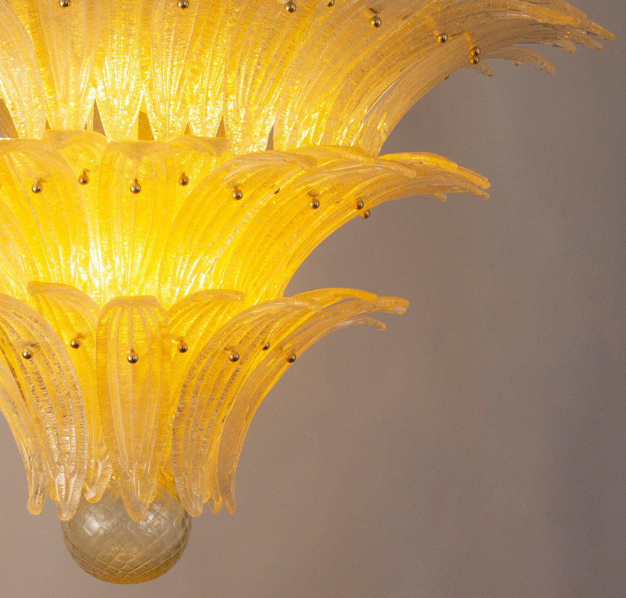 Palmette Murano Chandelier with leaves POA