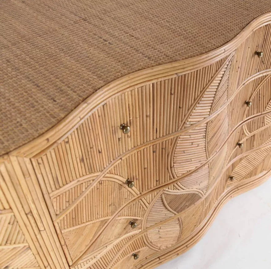 French Rattan Chest of Drawers