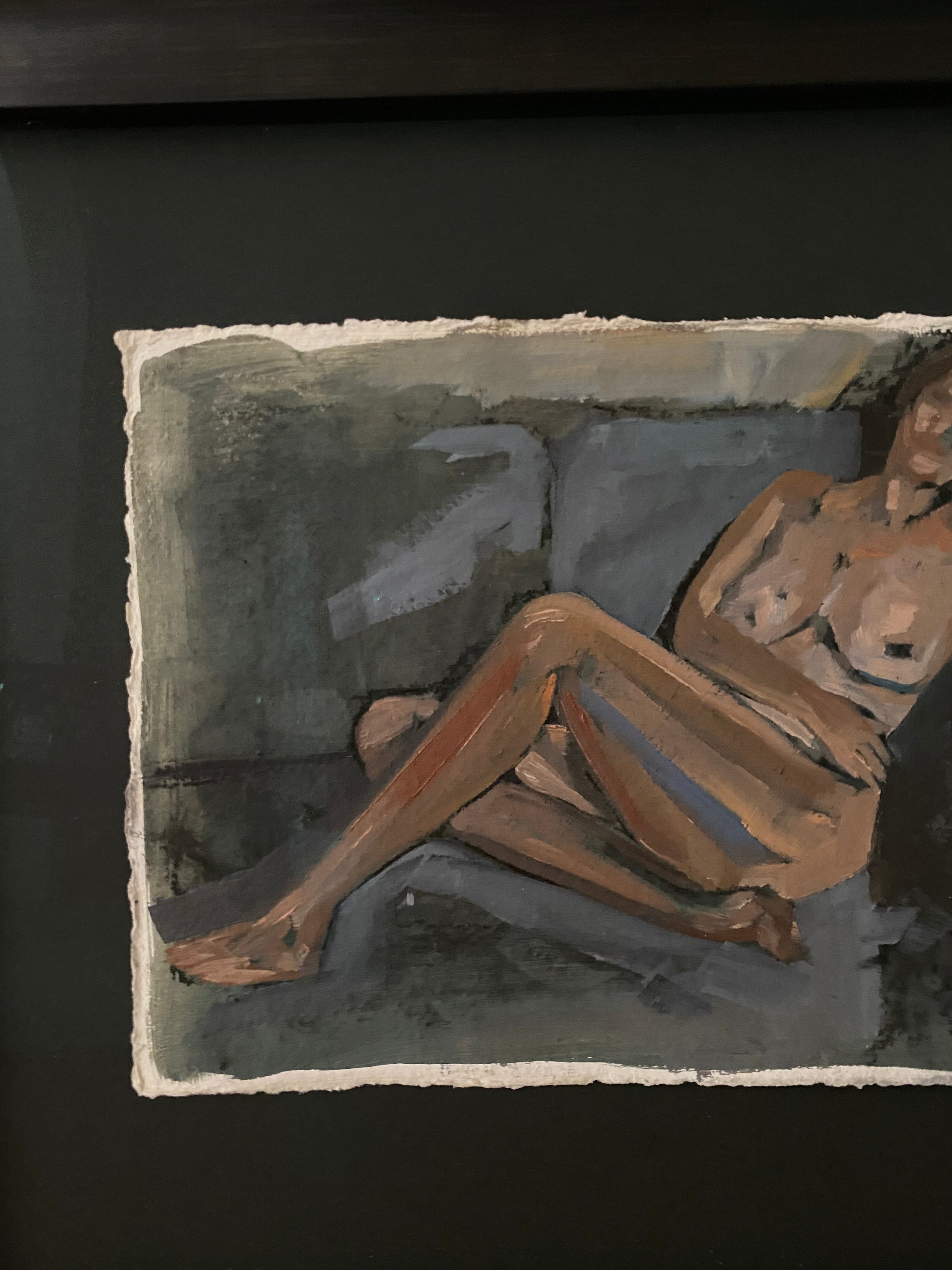 ‘Reclining Nude with Shiraz’ by Melissa Clements