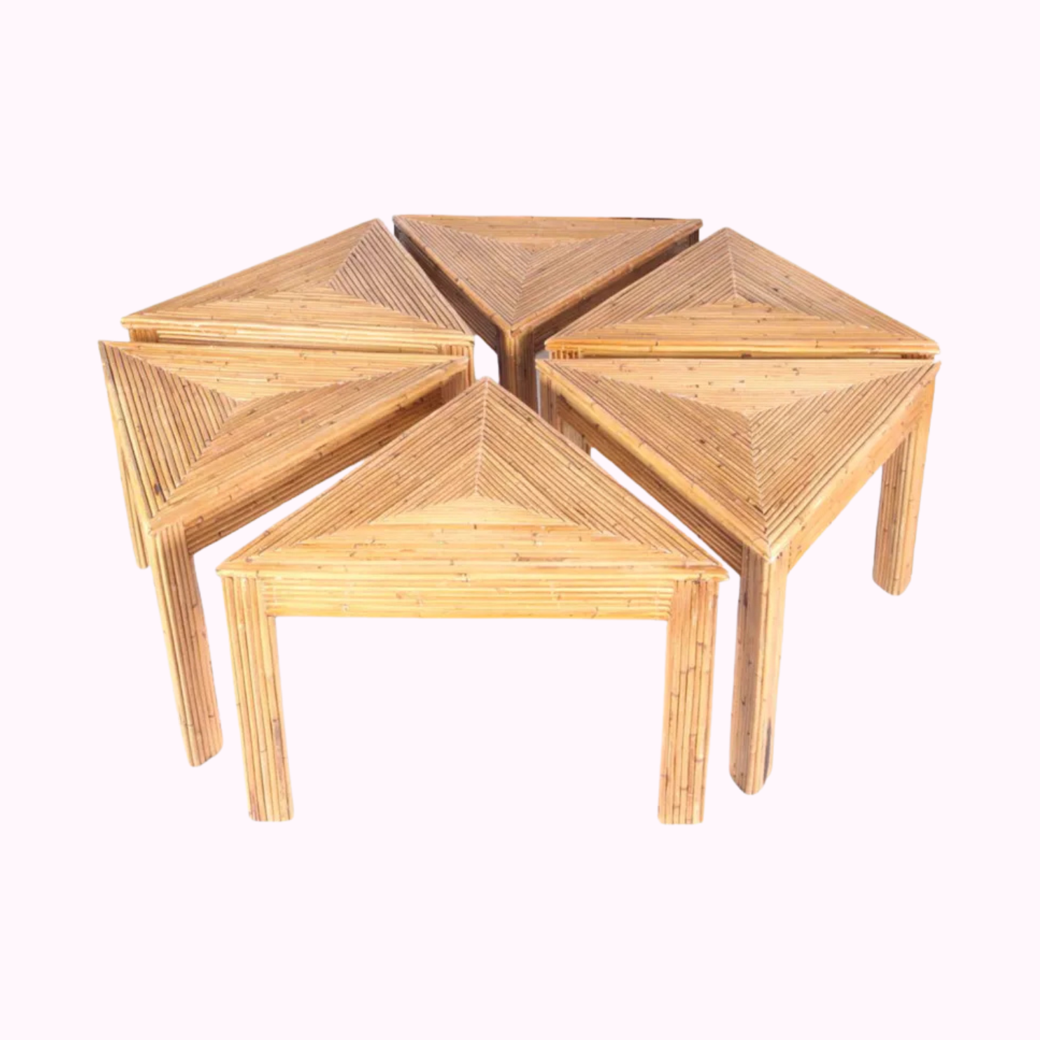 French Rattan Side Tables Vivai Del Sud