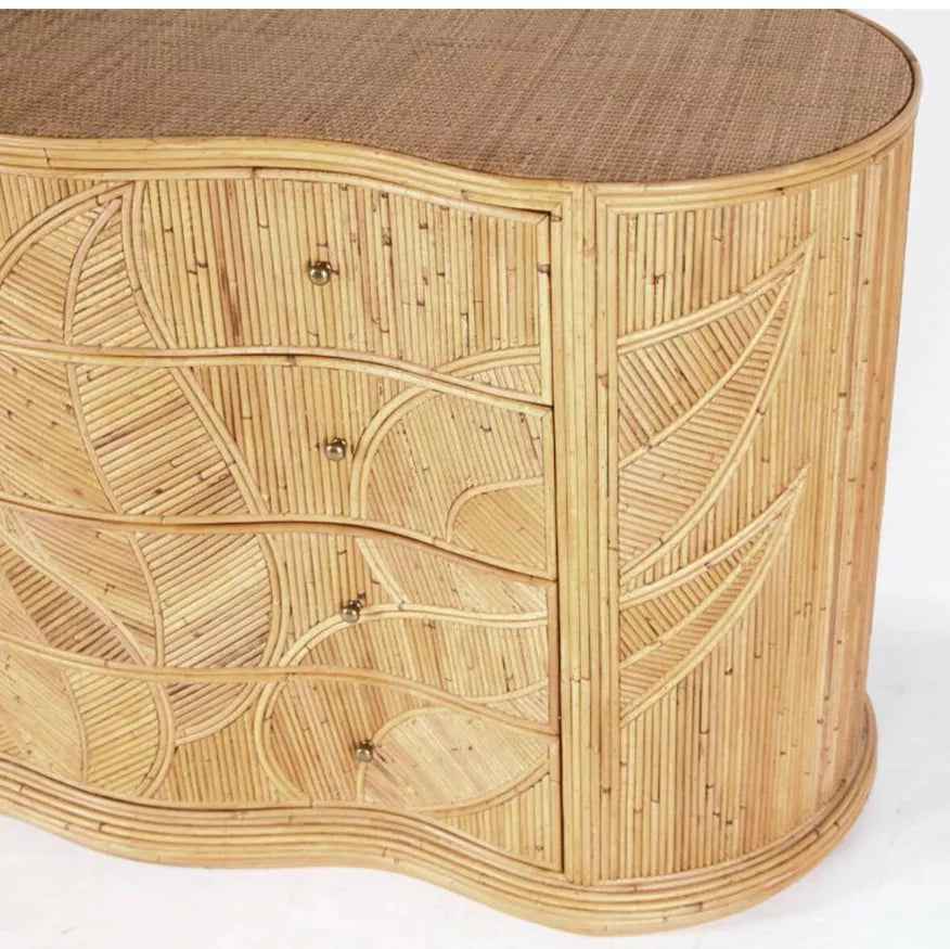 French Rattan Chest of Drawers