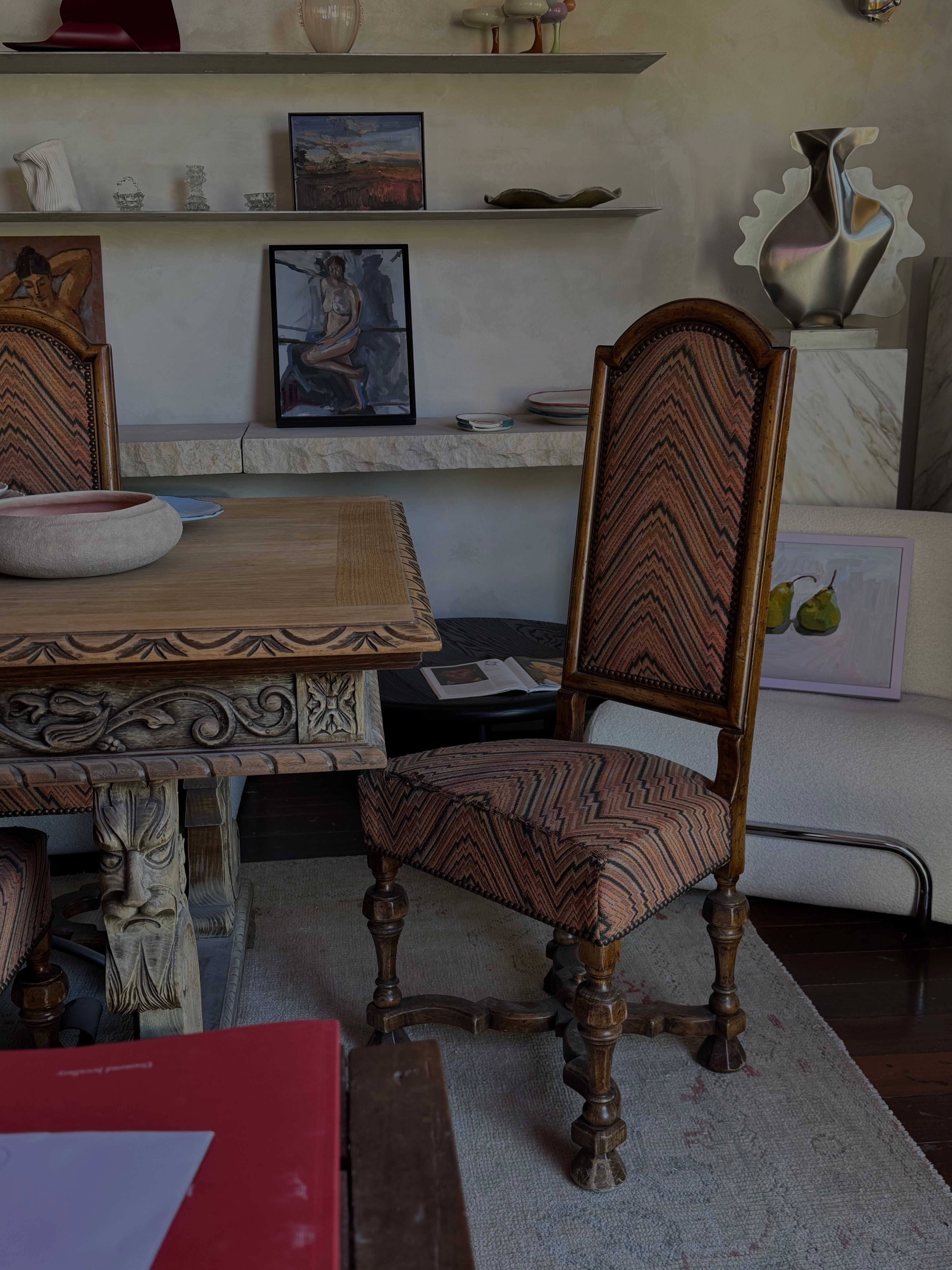 Set of 6 Spanish 19th C chairs