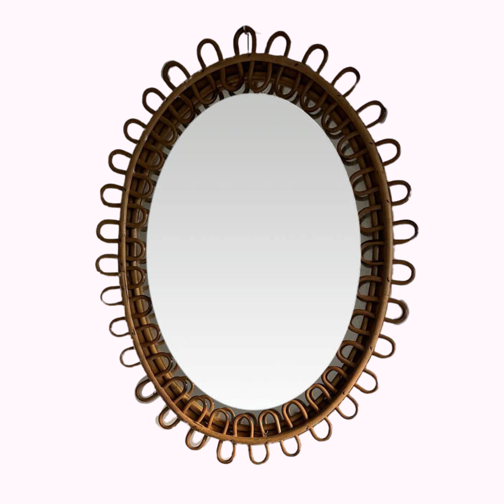 Oval Bonacina Mirror, 1960s Italian